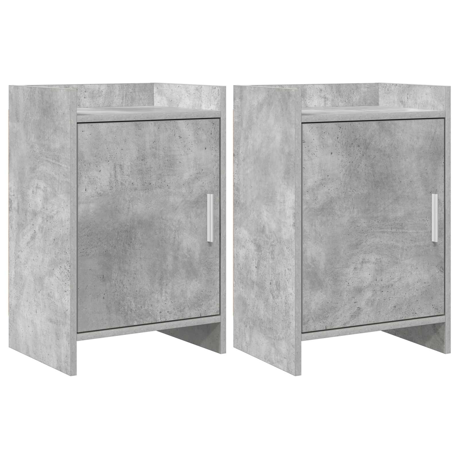 Tables de chevet 2 pcs Gris béton 40 x 30 x 60 cm
