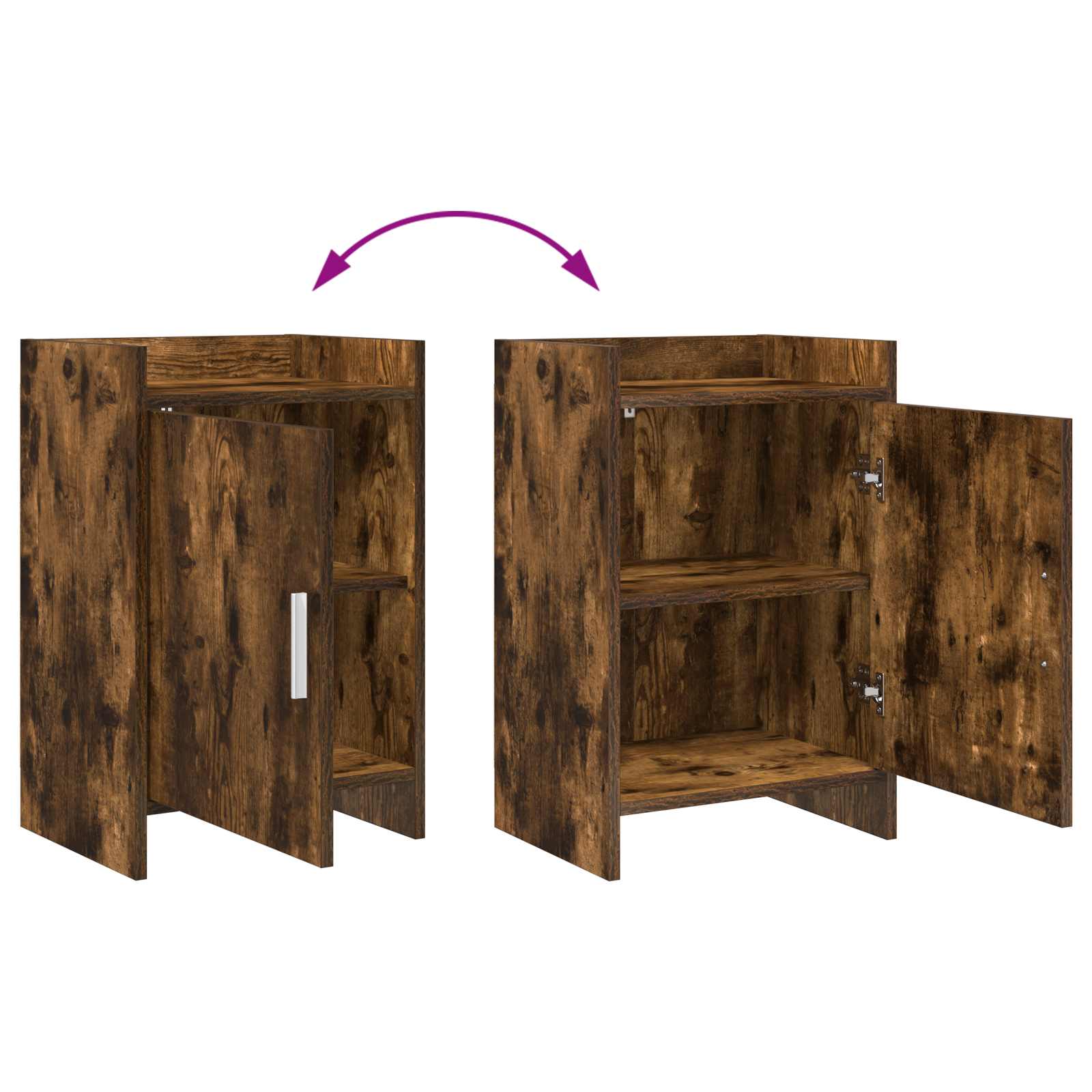 Tables de chevet 2 pcs Chêne fumé 40 x 30 x 60 cm