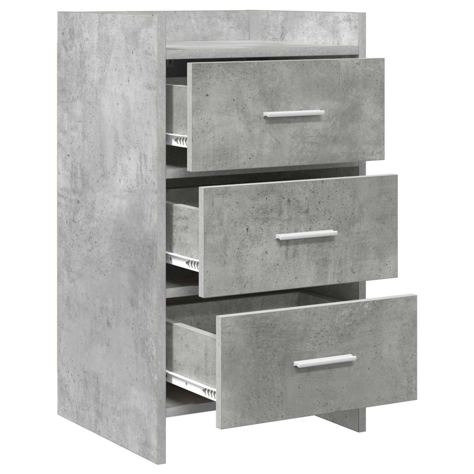 Tables de chevet Gris béton 40 x 36 x 70 cm Bois d'ingénierie
