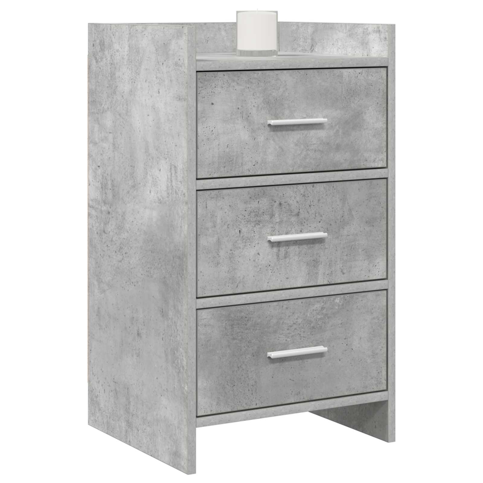 Tables de chevet Gris béton 40 x 36 x 70 cm Bois d'ingénierie