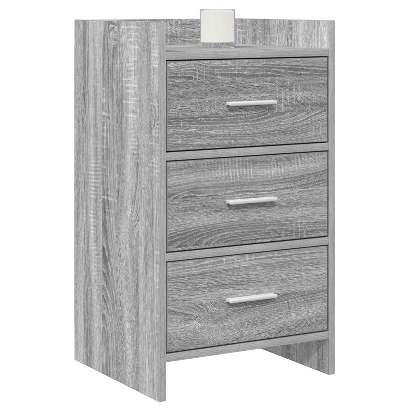 Tables de chevet Sonoma gris 40 x 36 x 70 cm Bois d'ingénierie
