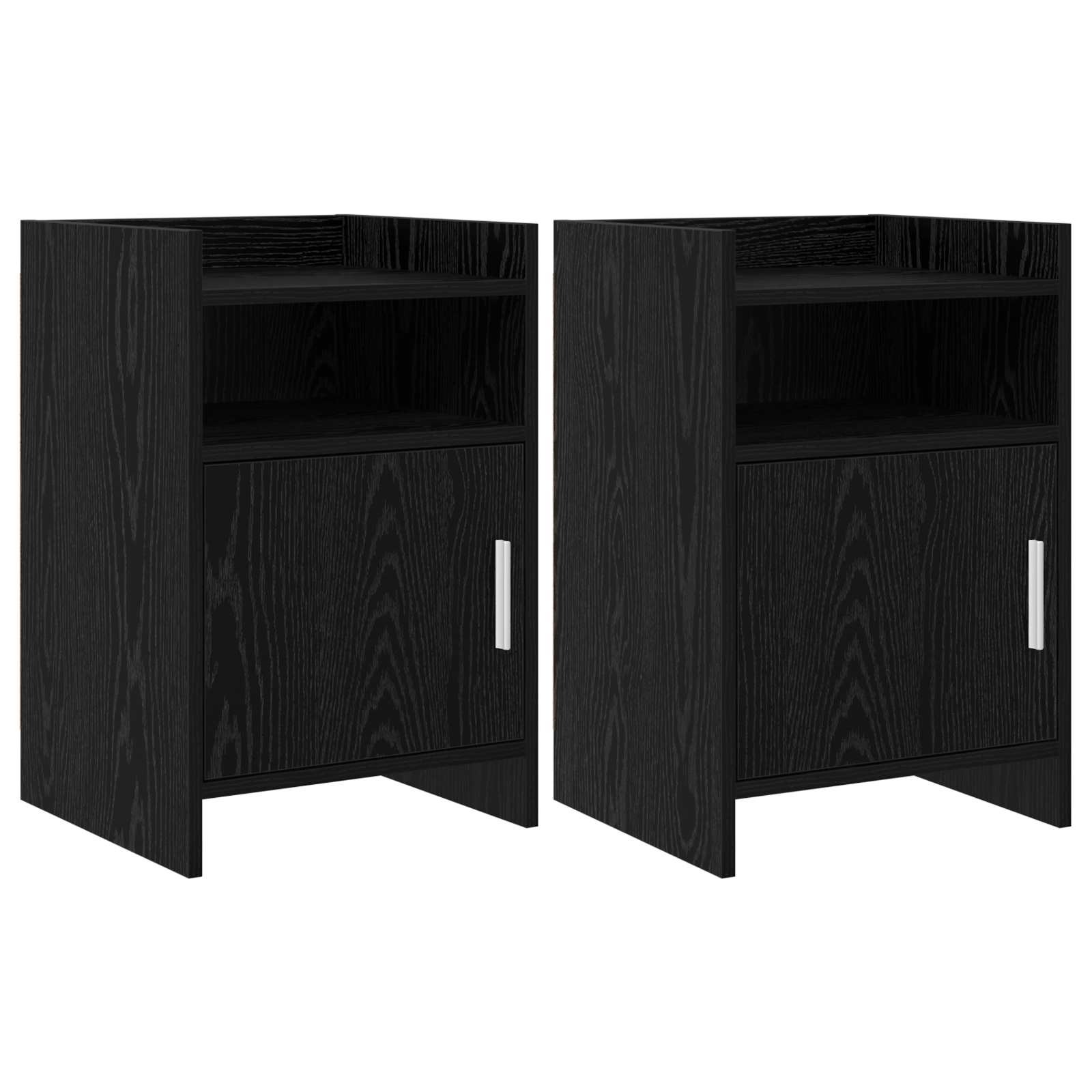 Tables de chevet 2 pcs Chêne noir 40 x 36 x 60 cm