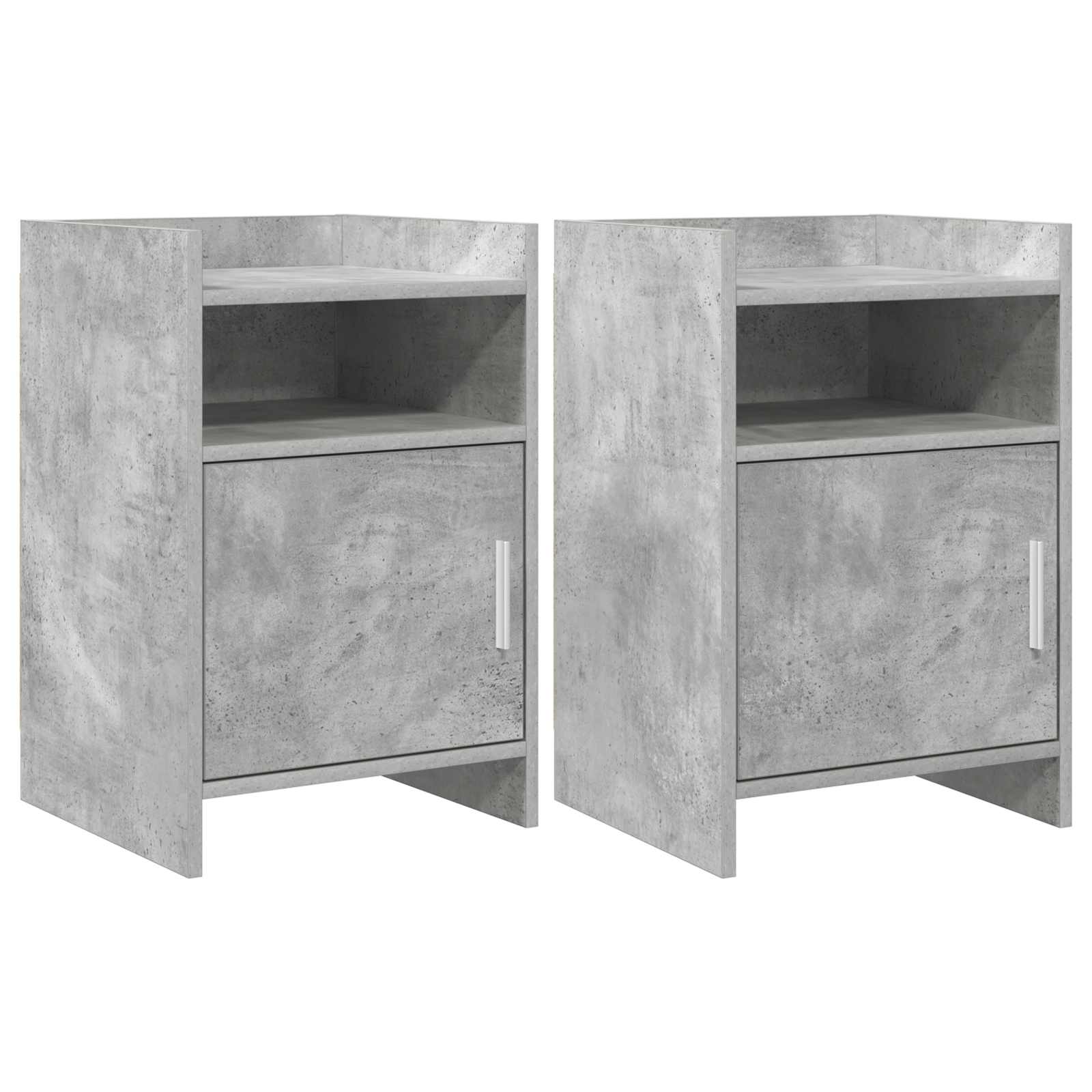Tables de chevet 2 pcs Gris béton 40 x 36 x 60 cm