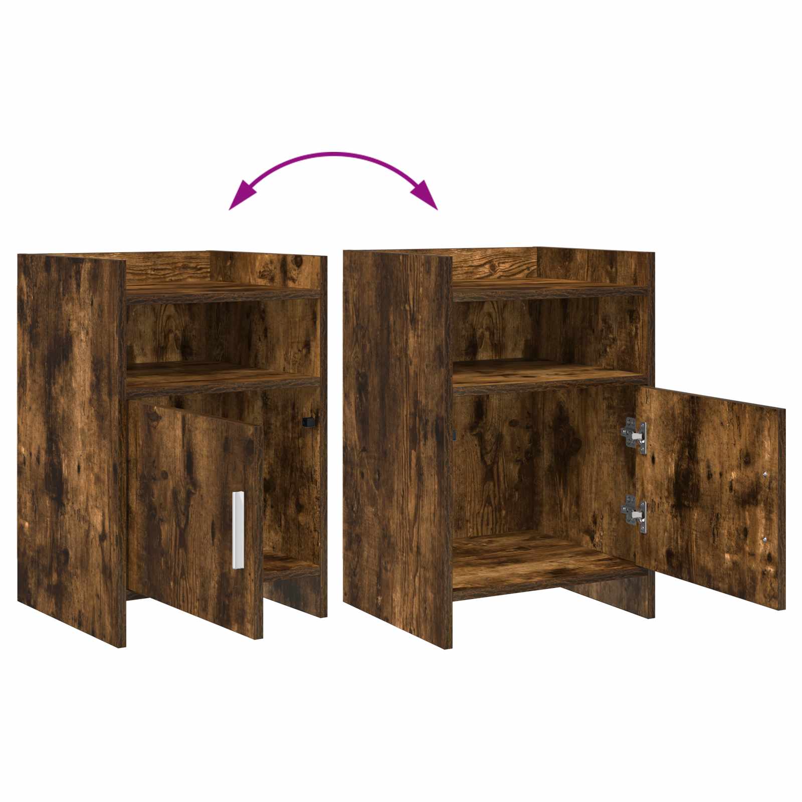 Tables de chevet 2 pcs Chêne fumé 40 x 36 x 60 cm
