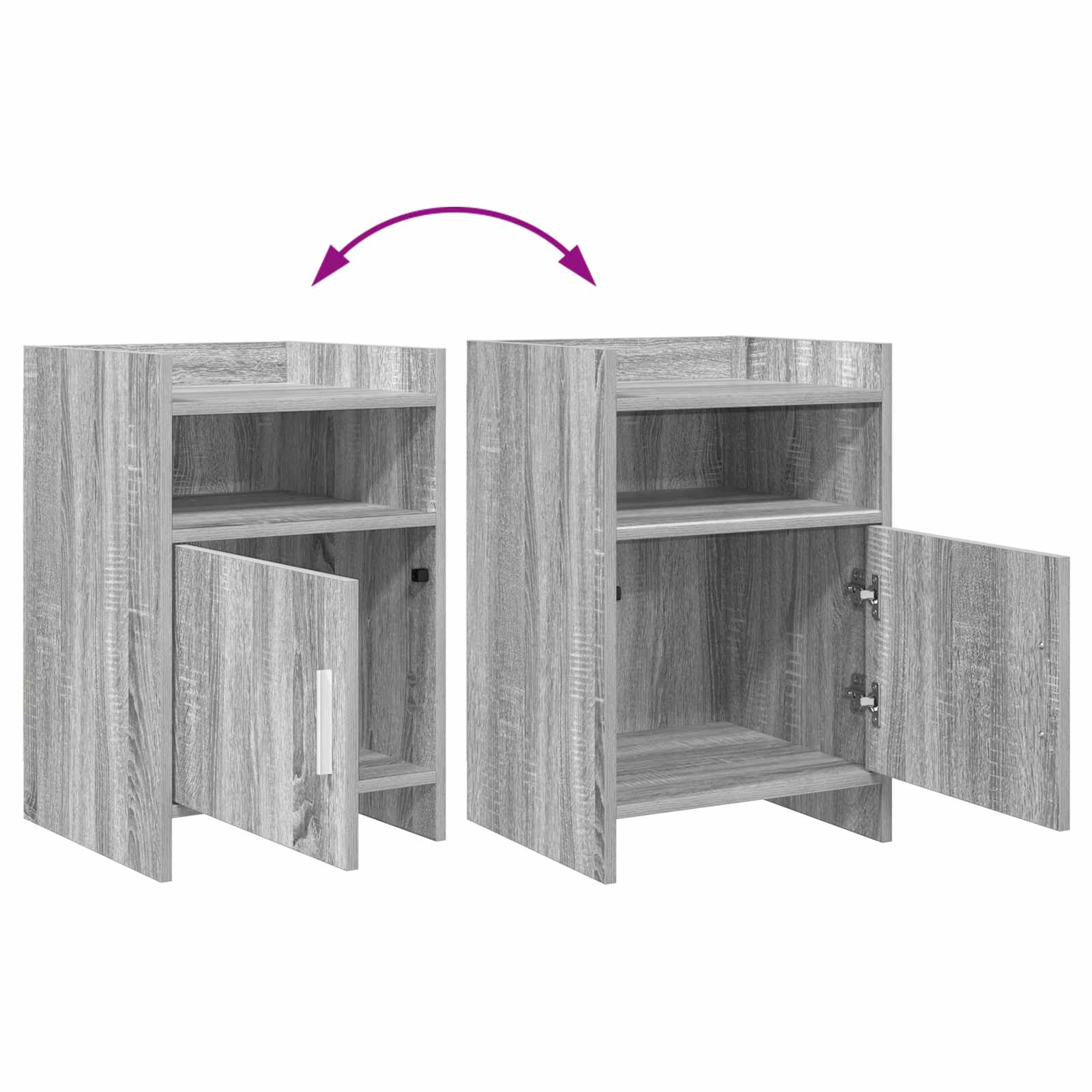 Tables de chevet 2 pcs Sonoma gris 40 x 36 x 60 cm