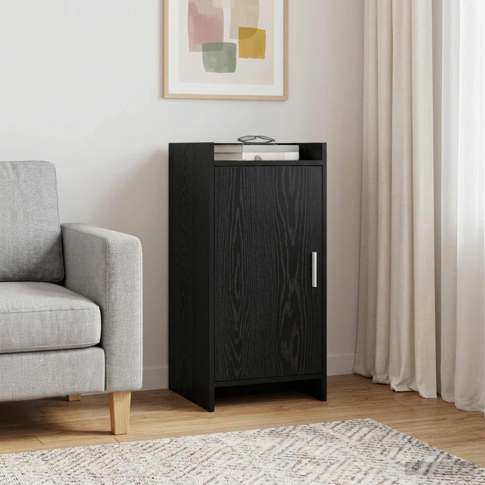 Buffet Chêne noir 40 x 36 x 80 cm Bois d'ingénierie - XIOS