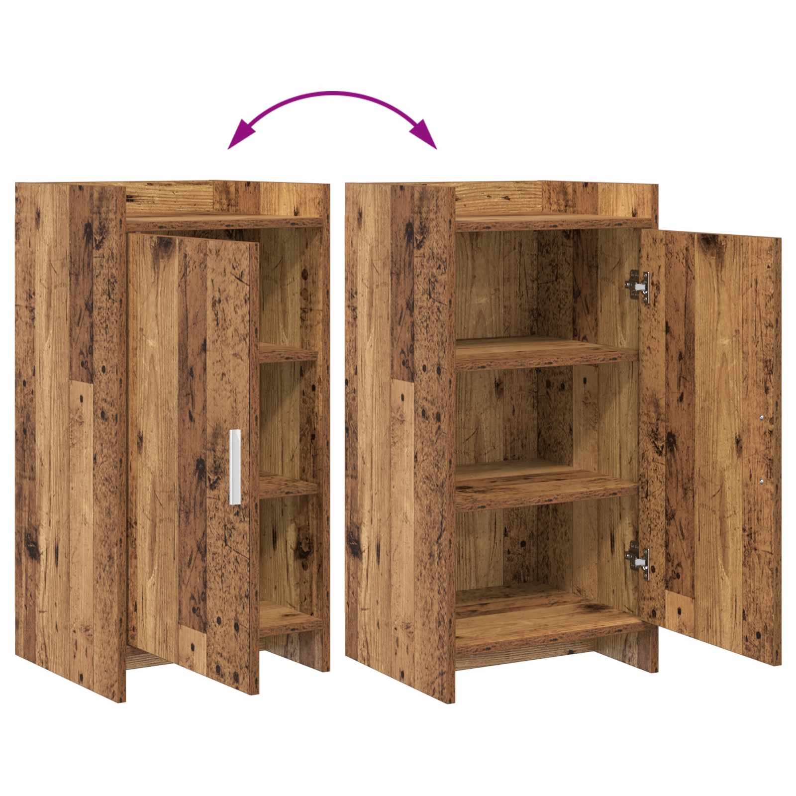 Buffet Bois ancien 40 x 36 x 80 cm Bois d'ingénierie