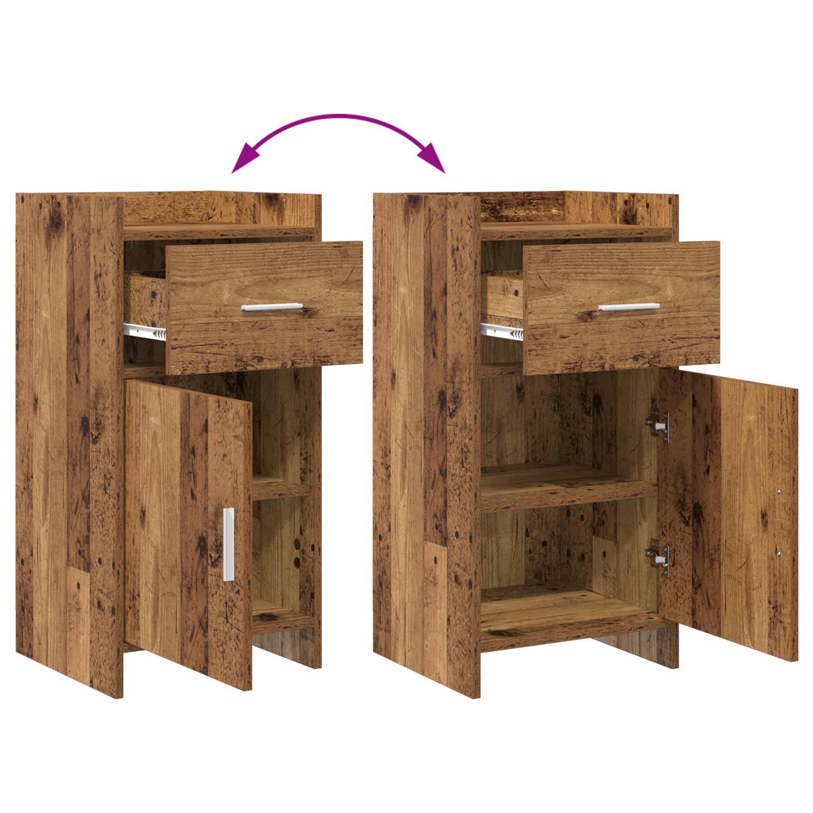 Buffet Bois ancien 40 x 36 x 80 cm Bois d'ingénierie
