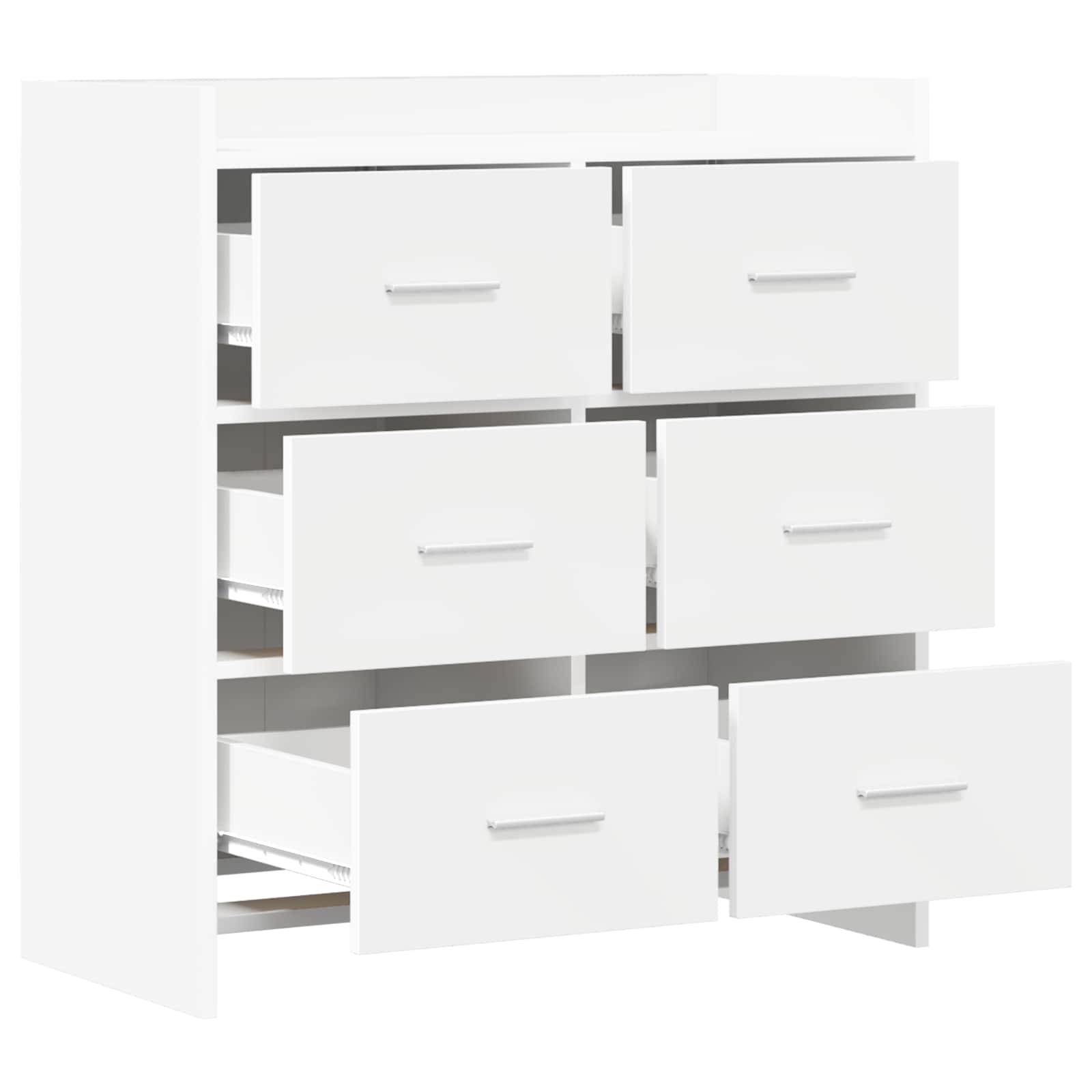 Buffet Blanc 75 x 33 x 80 cm Bois d'ingénierie