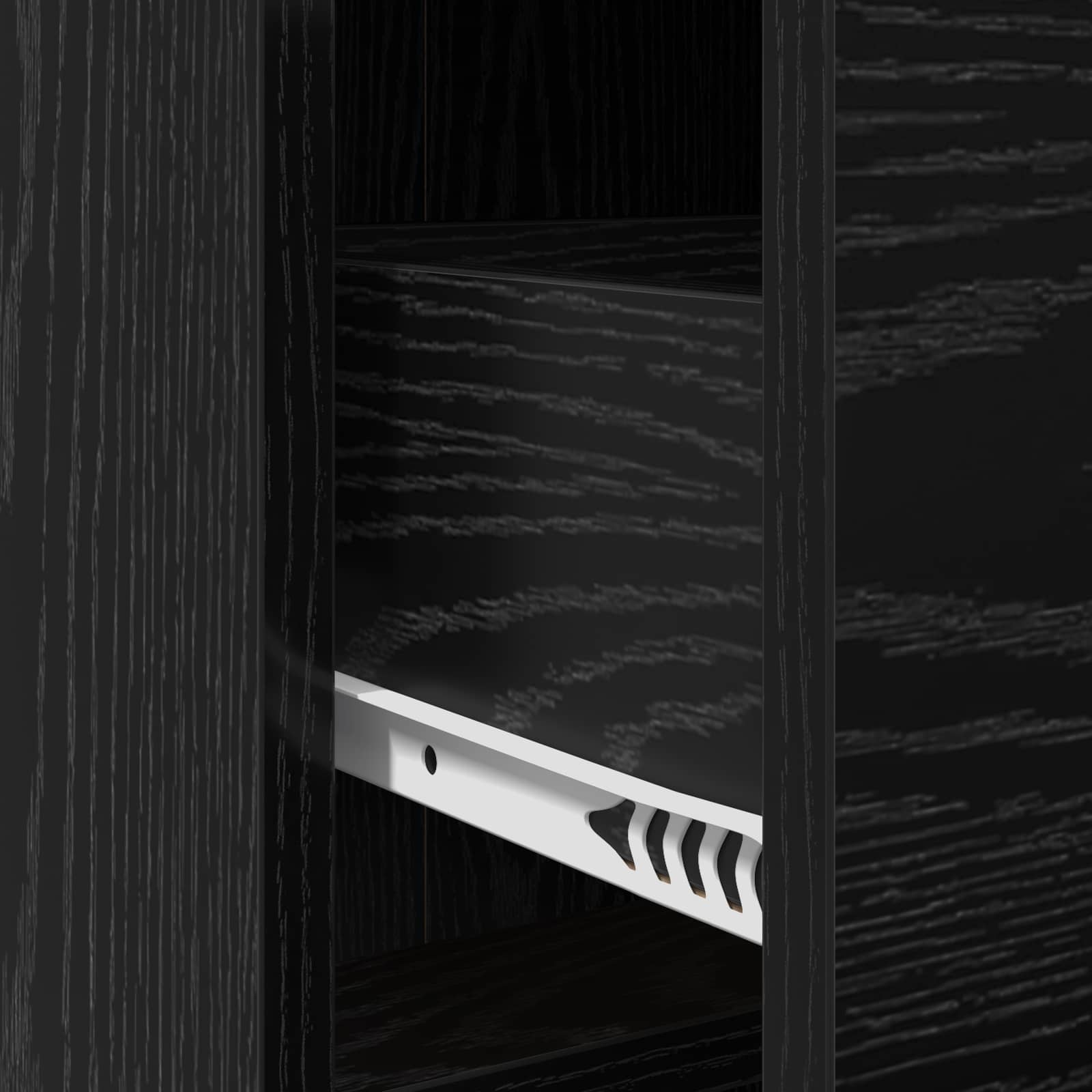 Buffet Chêne noir 75 x 33 x 80 cm Bois d'ingénierie