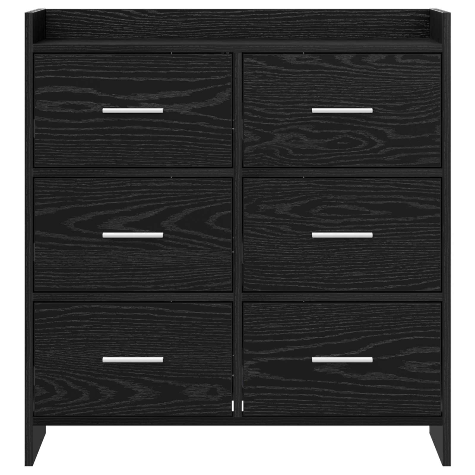 Buffet Chêne noir 75 x 33 x 80 cm Bois d'ingénierie