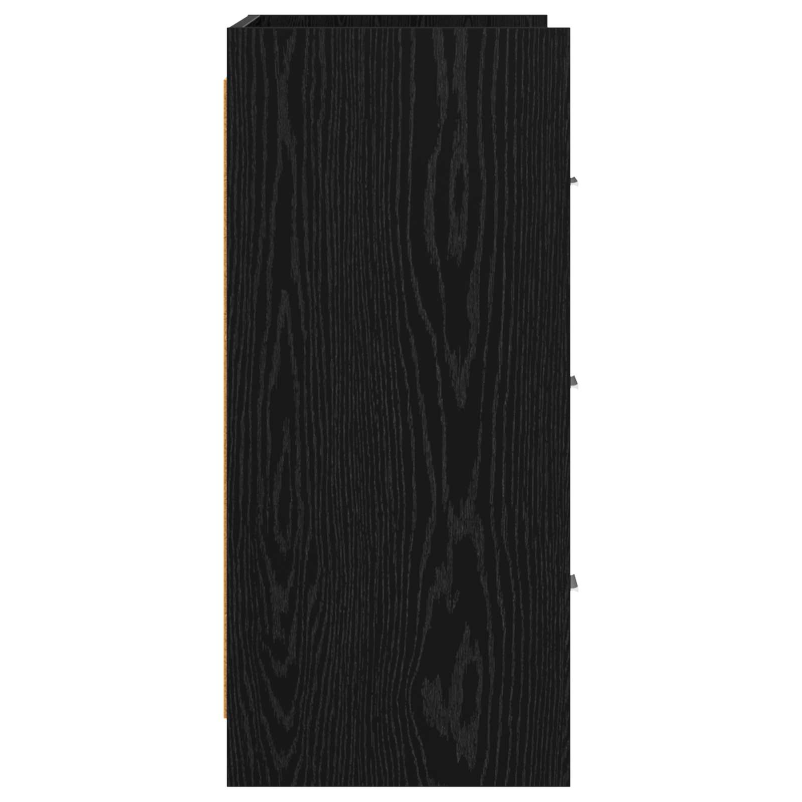 Buffet Chêne noir 75 x 33 x 80 cm Bois d'ingénierie
