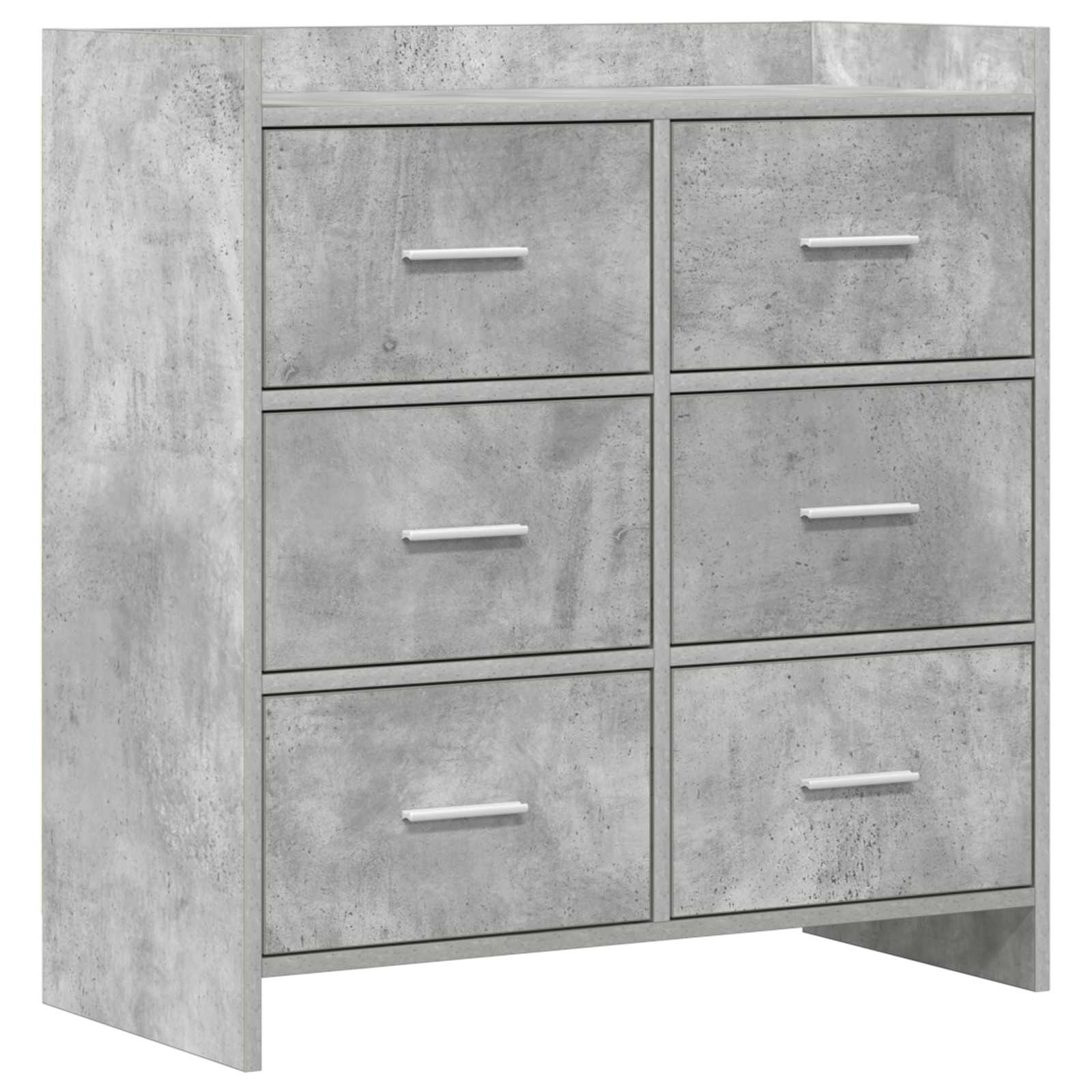 Buffet Gris béton 75 x 33 x 80 cm Bois d'ingénierie