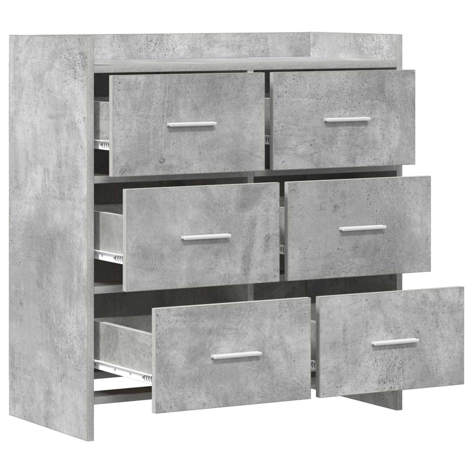 Buffet Gris béton 75 x 33 x 80 cm Bois d'ingénierie