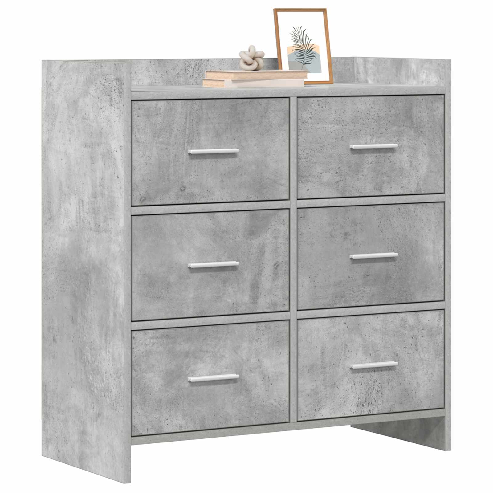 Buffet Gris béton 75 x 33 x 80 cm Bois d'ingénierie