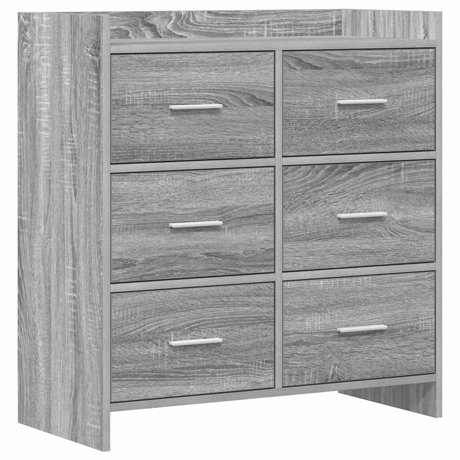 Buffet Sonoma gris 75 x 33 x 80 cm Bois d'ingénierie