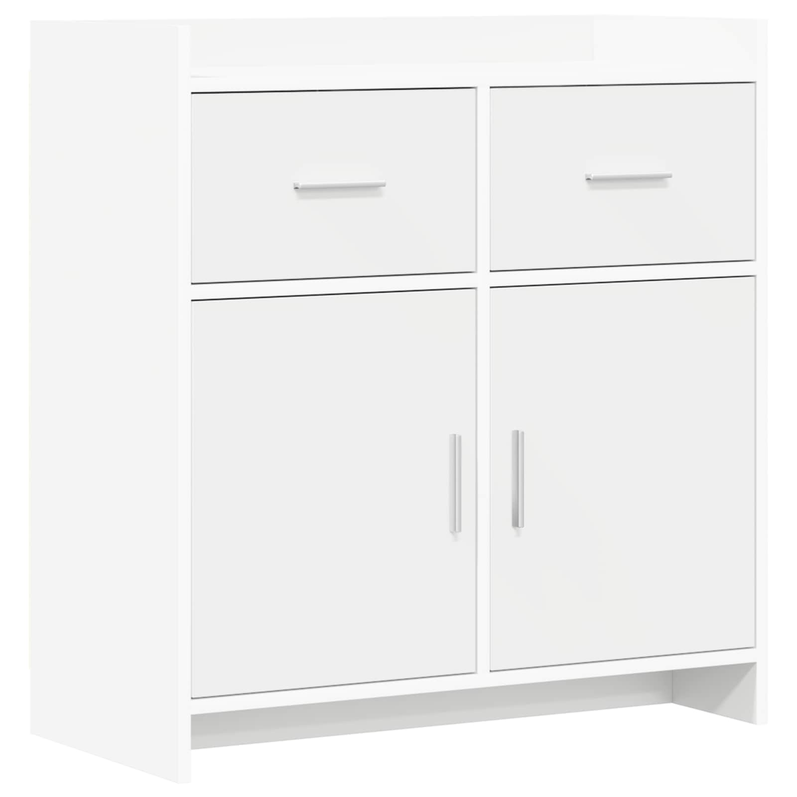 Buffet Blanc 75 x 36 x 80 cm Bois d'ingénierie