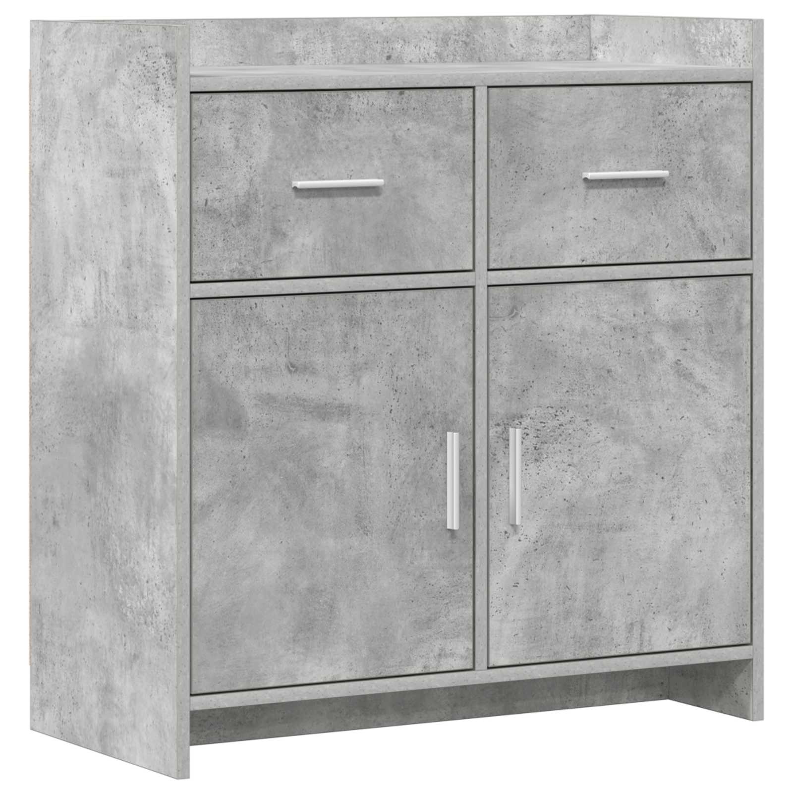 Buffet Gris béton 75 x 36 x 80 cm Bois d'ingénierie