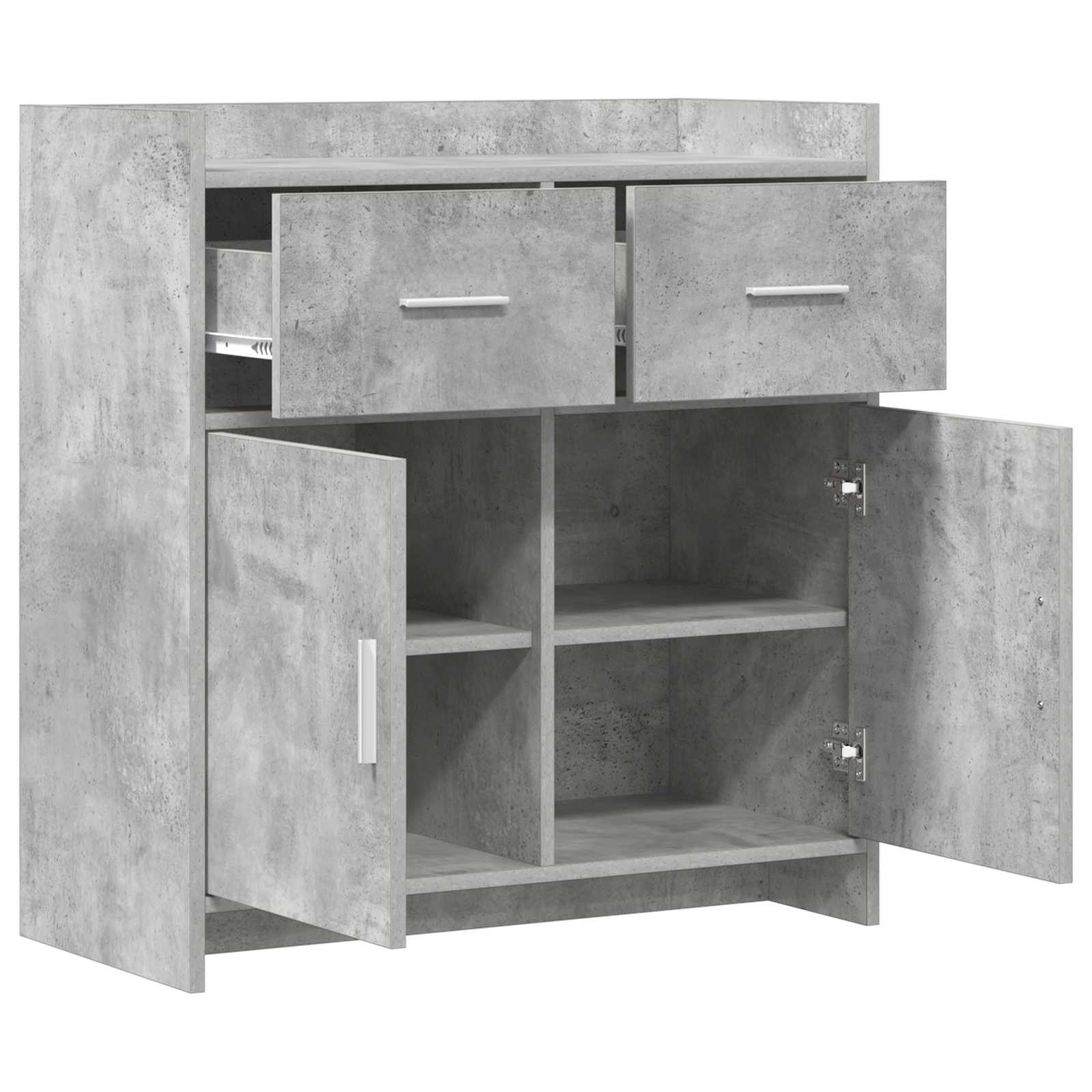 Buffet Gris béton 75 x 36 x 80 cm Bois d'ingénierie