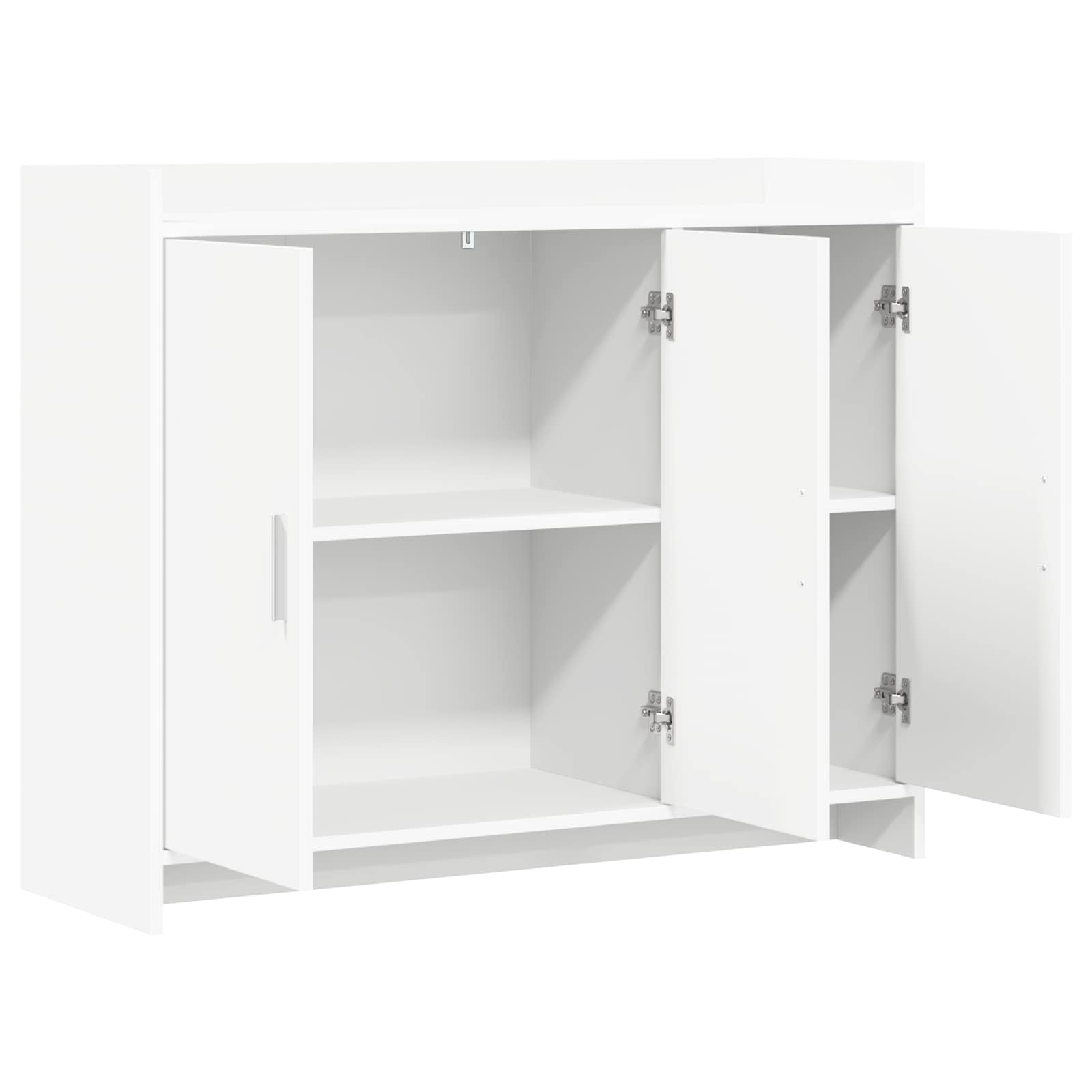 Buffet Blanc 98,5 x 33 x 80 cm Bois d'ingénierie