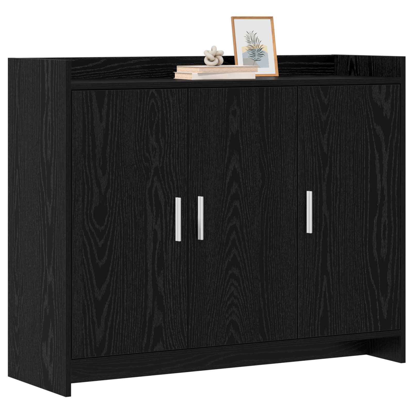 Buffet Chêne noir 98,5 x 33 x 80 cm Bois d'ingénierie