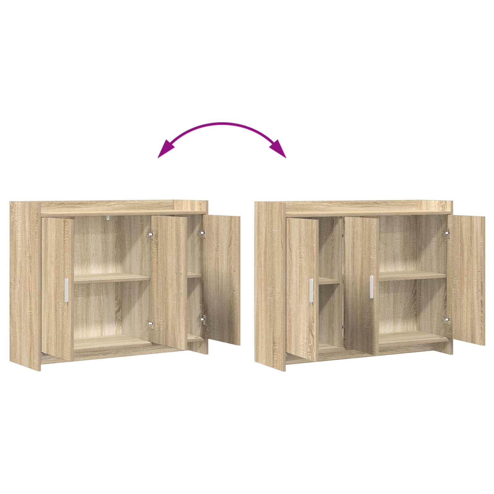 Buffet Chêne Sonoma 98,5 x 33 x 80 cm Bois d'ingénierie