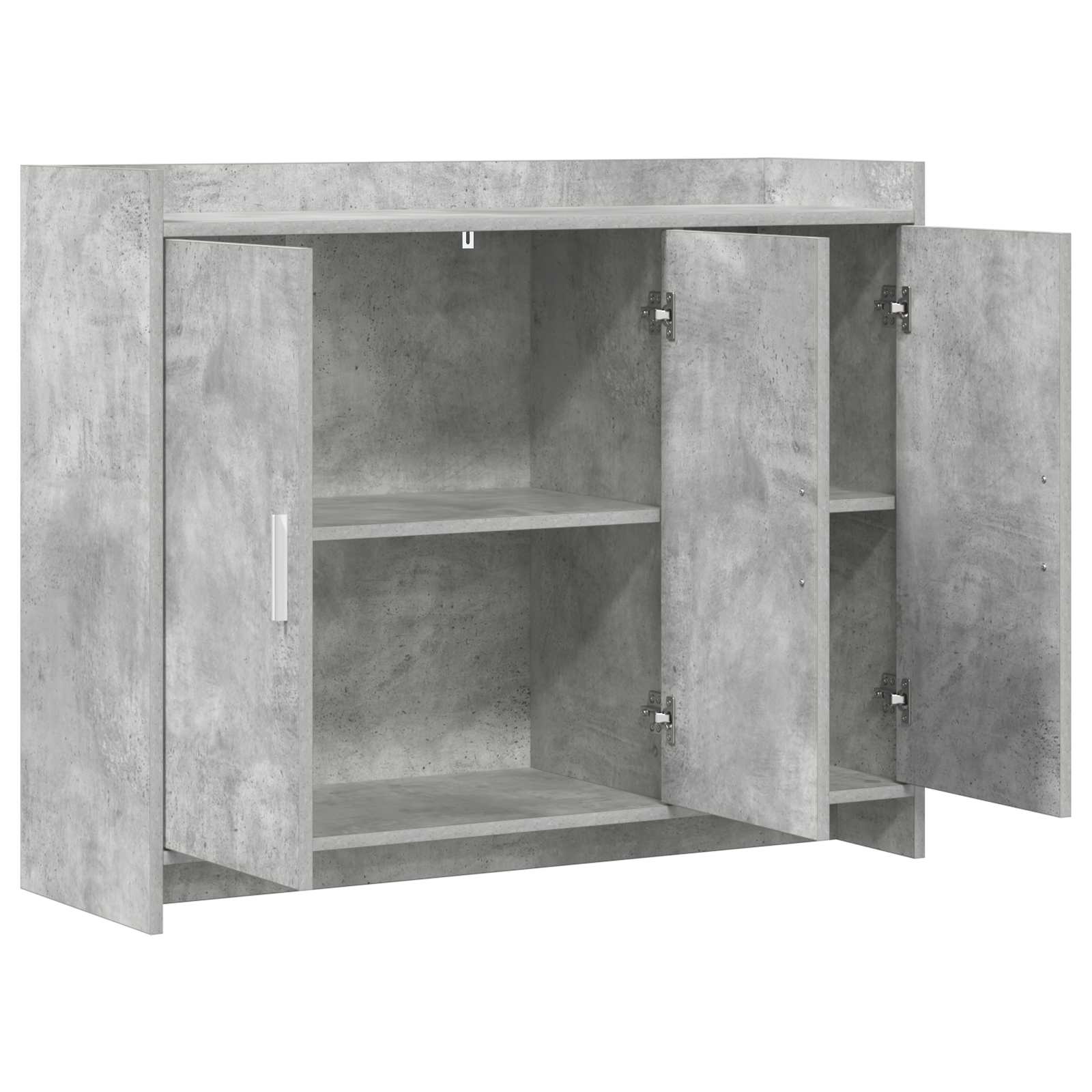 Buffet Gris béton 98,5 x 33 x 80 cm Bois d'ingénierie