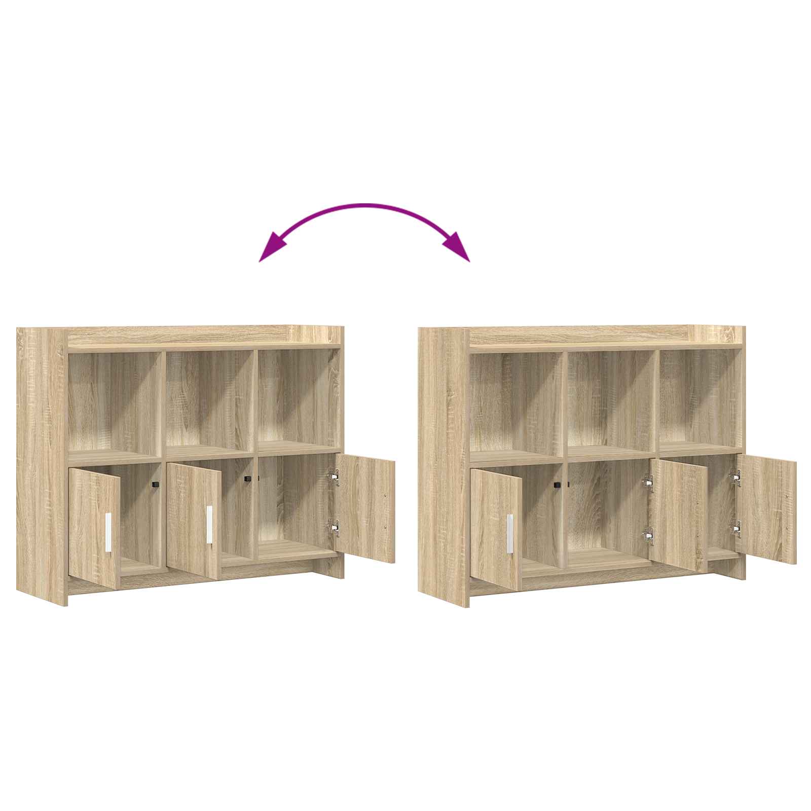 Buffet Chêne Sonoma 98,5 x 33 x 80 cm Bois d'ingénierie