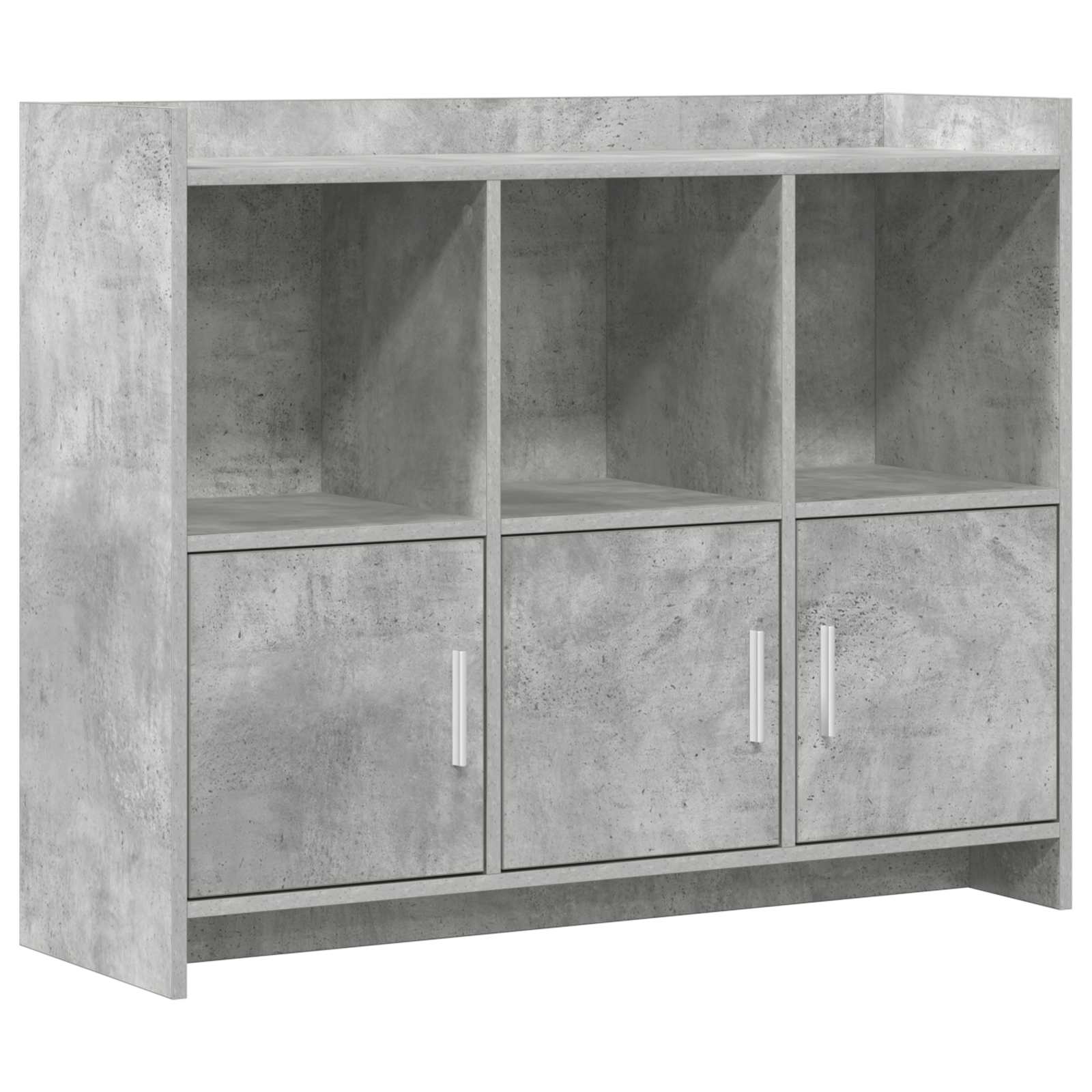 Buffet Gris béton 98,5 x 33 x 80 cm Bois d'ingénierie