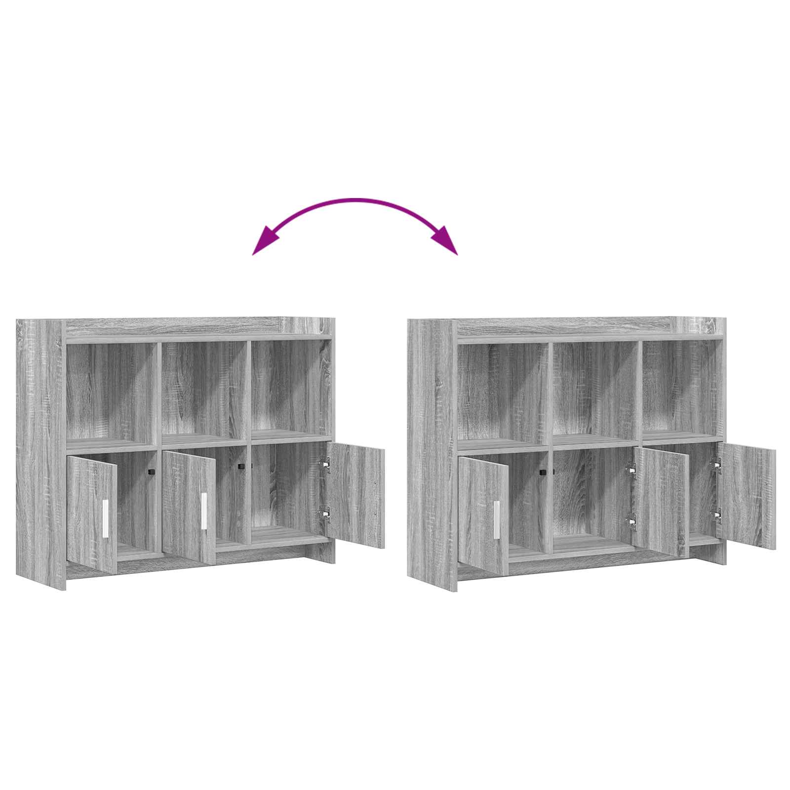 Buffet Sonoma gris 98,5 x 33 x 80 cm Bois d'ingénierie