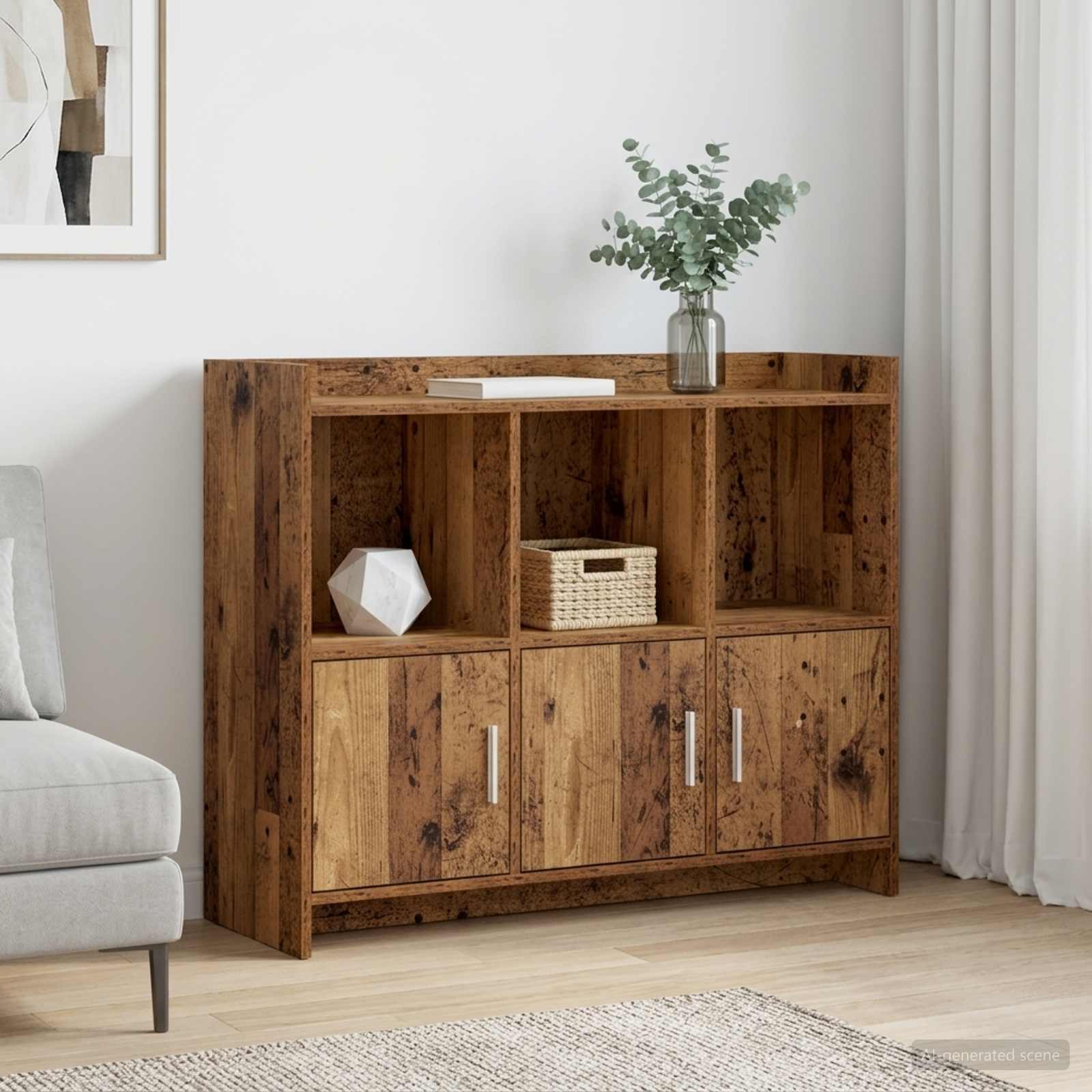 Buffet Bois ancien 98,5 x 33 x 80 cm Bois d'ingénierie - XIOS