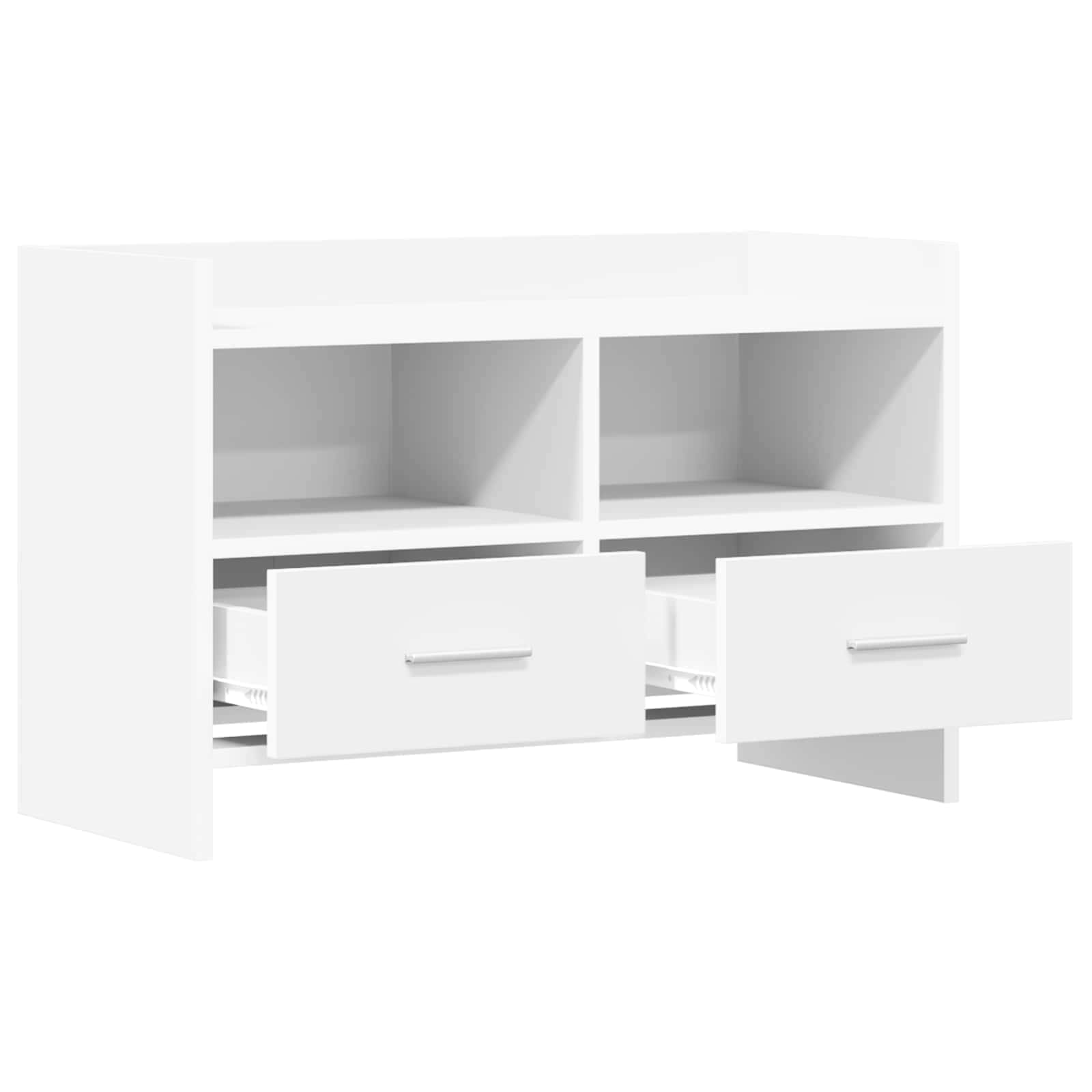 Meuble TV 71,5 x 33 x 47 cm Blanc Bois d'ingénierie