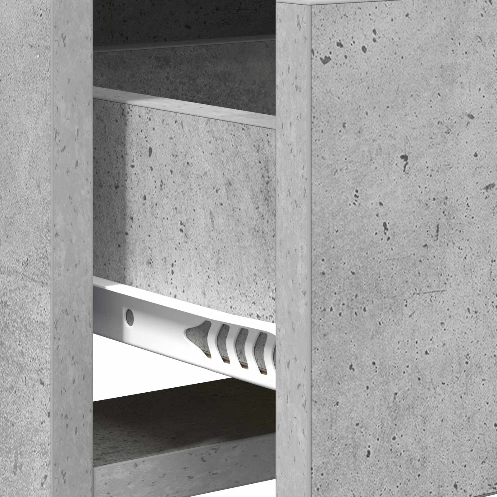 Meuble TV 71,5 x 33 x 47 cm Gris béton Bois d'ingénierie - XIOS