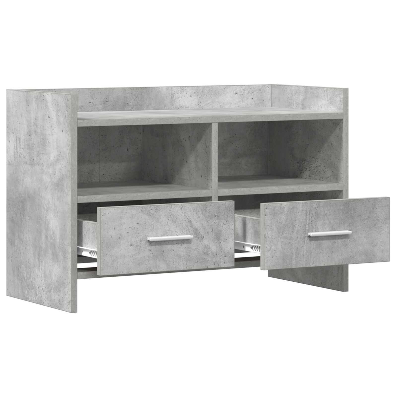 Meuble TV 71,5 x 33 x 47 cm Gris béton Bois d'ingénierie - XIOS