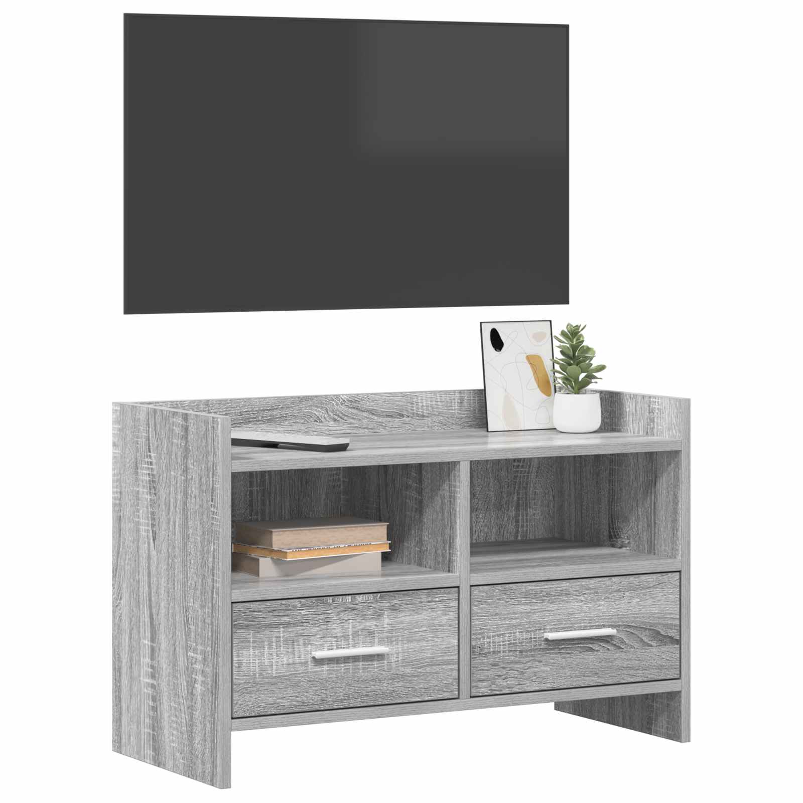 Meuble TV 71,5 x 33 x 47 cm Sonoma gris Bois d'ingénierie - XIOS