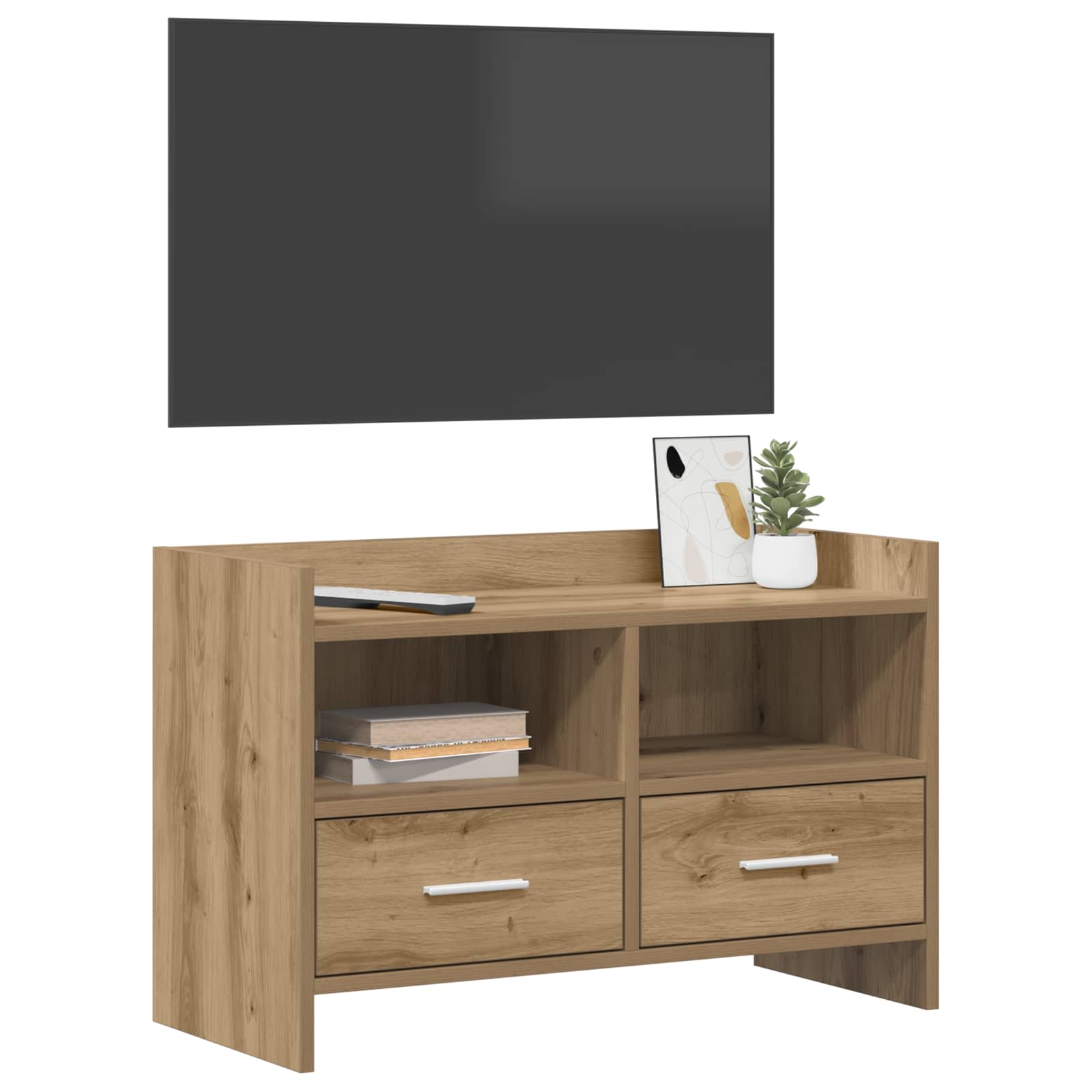 Meuble TV 71,5 x 33 x 47 cm Chêne artisanal Bois d'ingénierie - XIOS