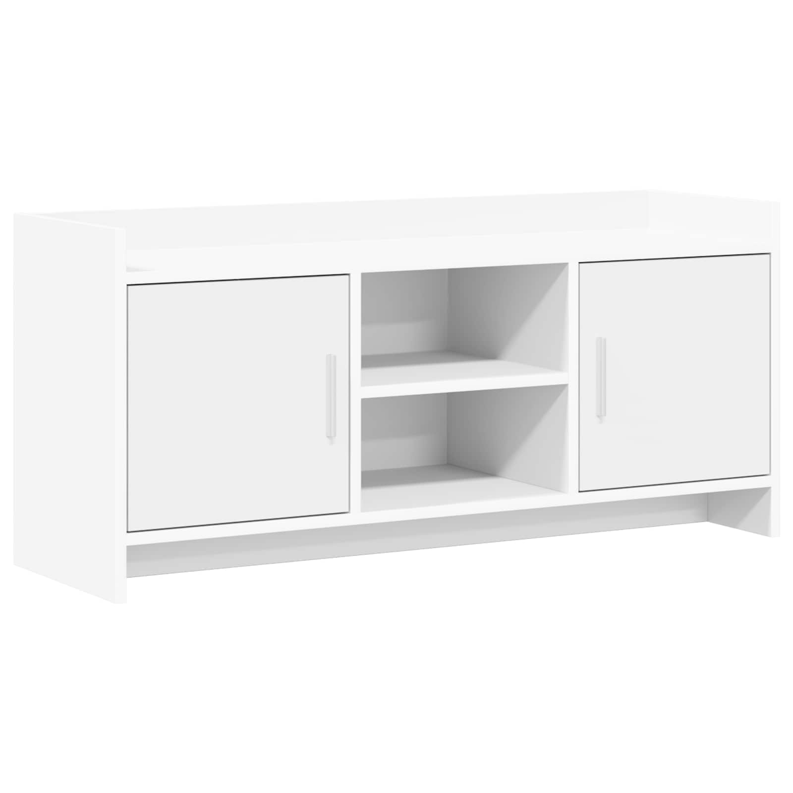 Meuble TV 102 x 33 x 47 cm Blanc Bois d'ingénierie