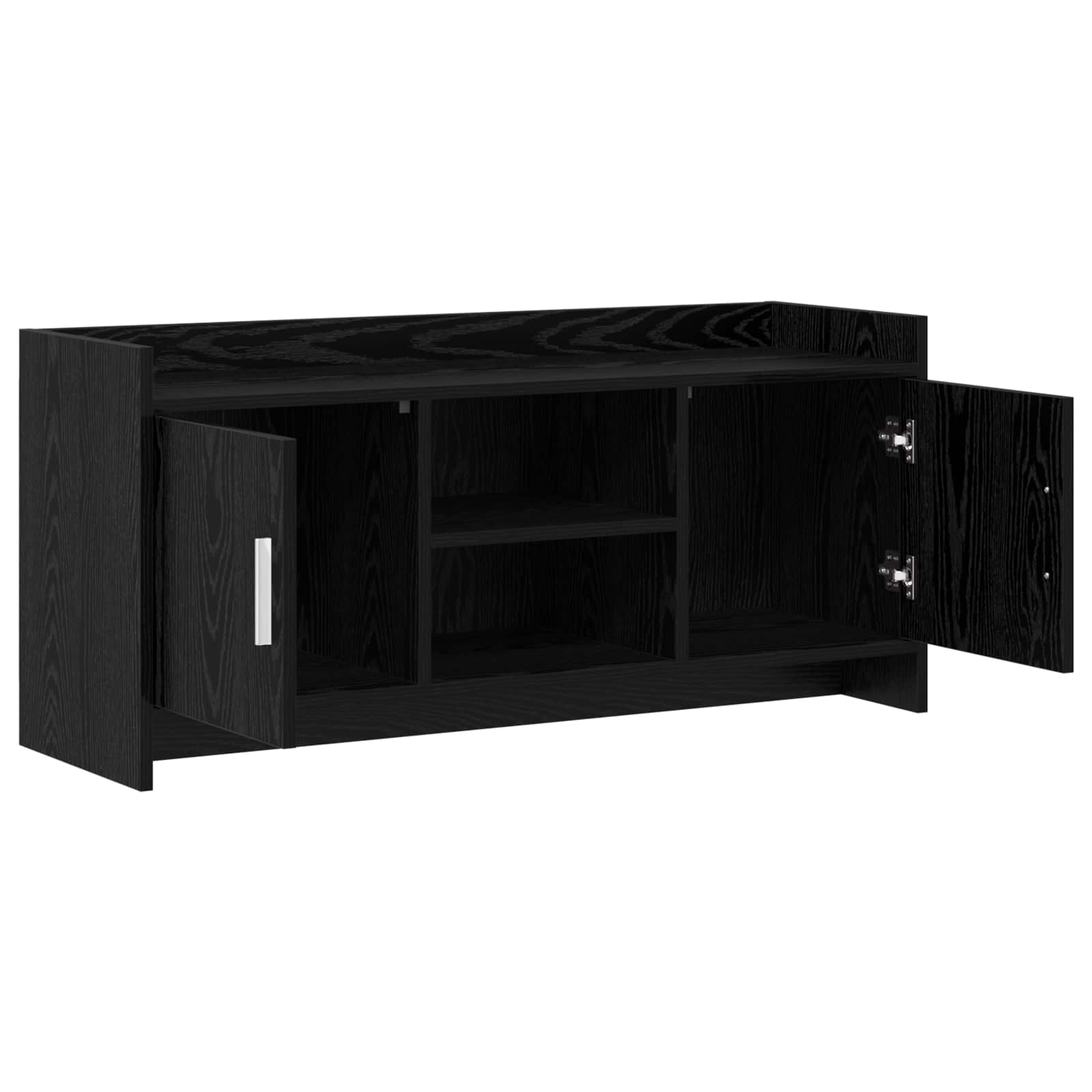 Meuble TV 102 x 33 x 47 cm Chêne noir Bois d'ingénierie