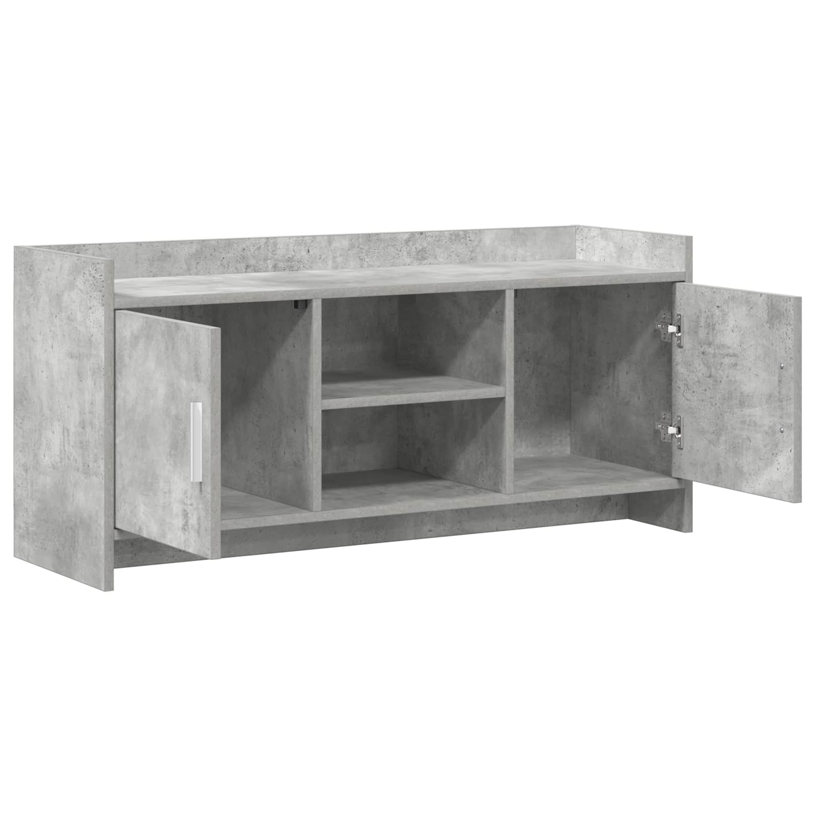Meuble TV 102 x 33 x 47 cm Gris béton Bois d'ingénierie
