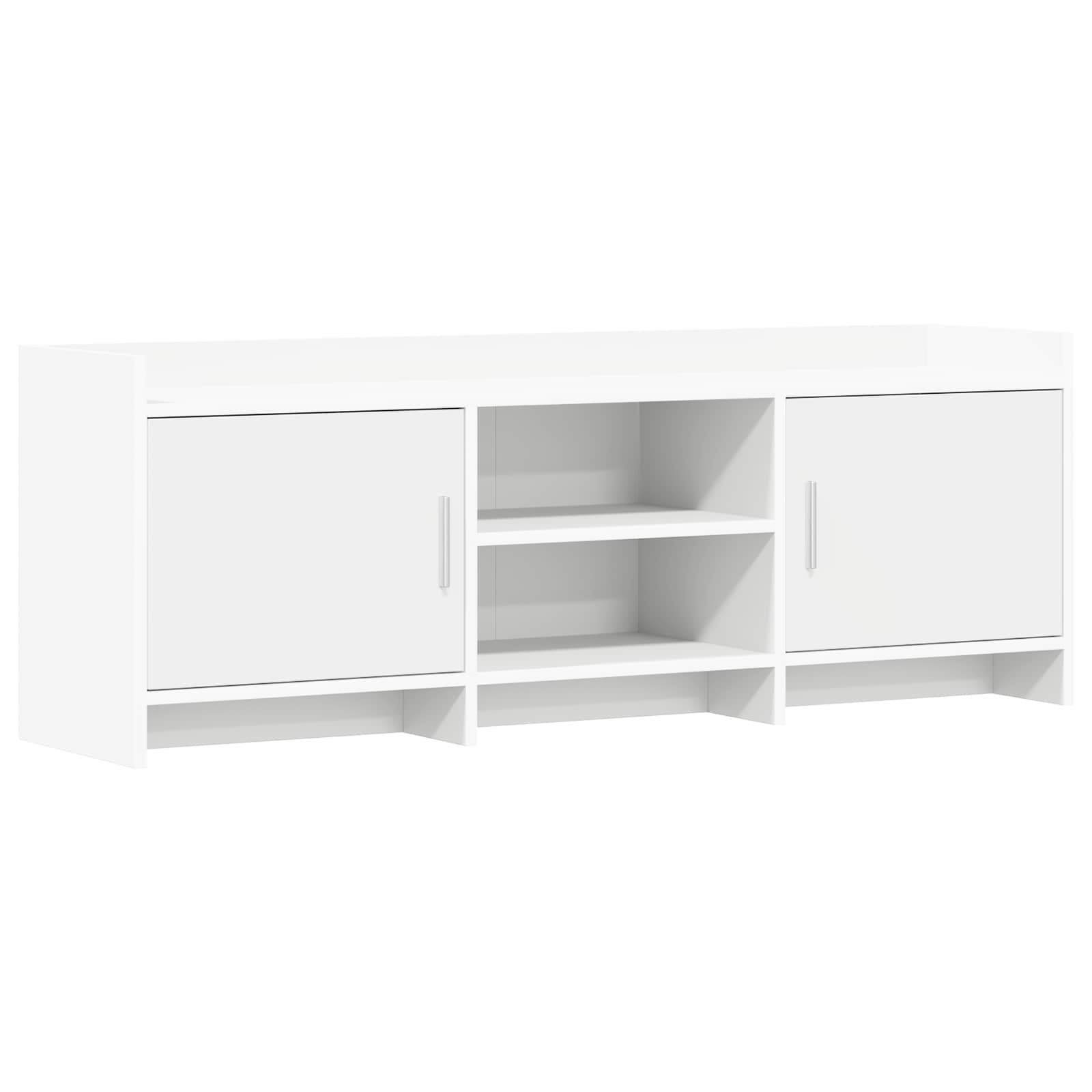 Meuble TV 130 x 33 x 47 cm Blanc Bois d'ingénierie