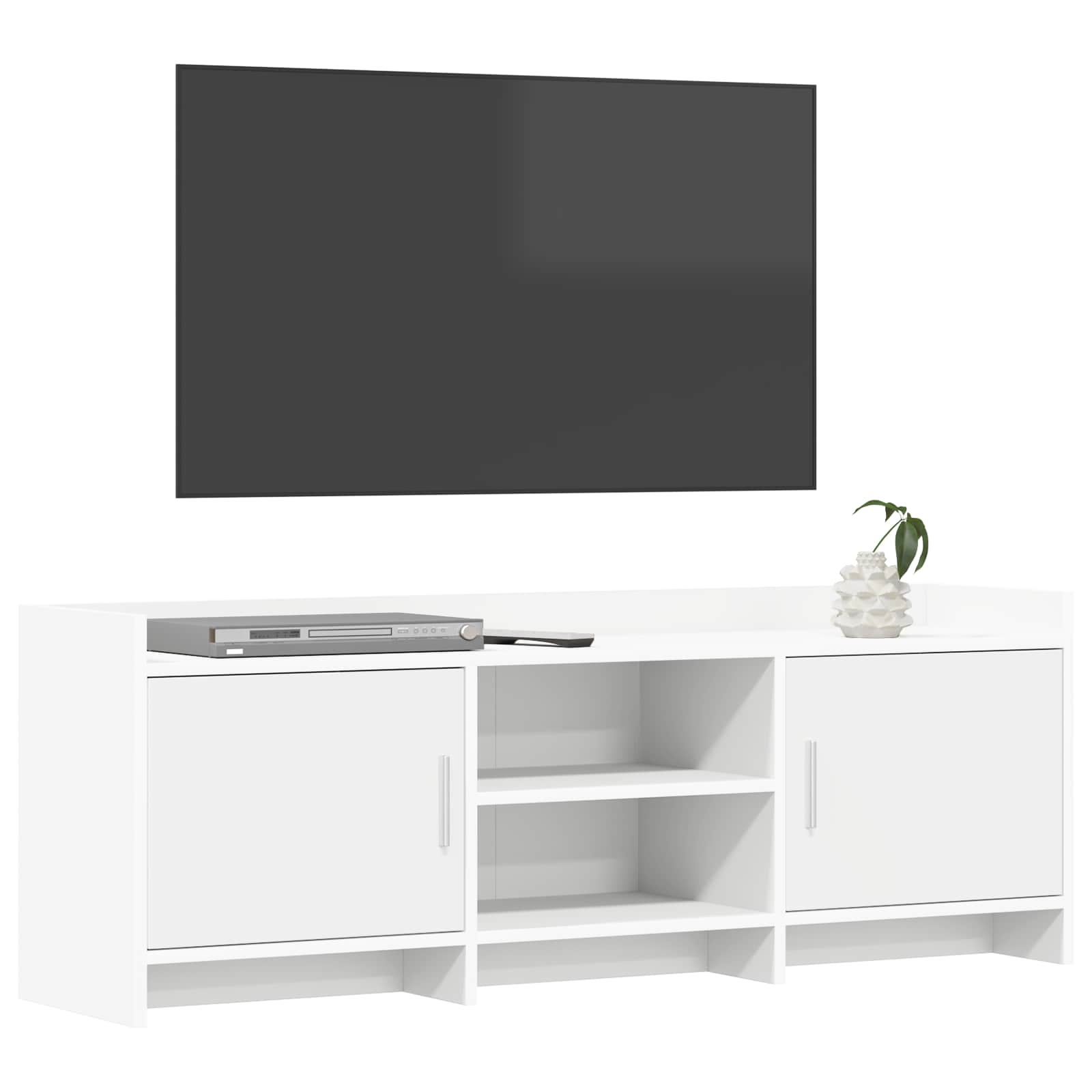 Meuble TV 130 x 33 x 47 cm Blanc Bois d'ingénierie