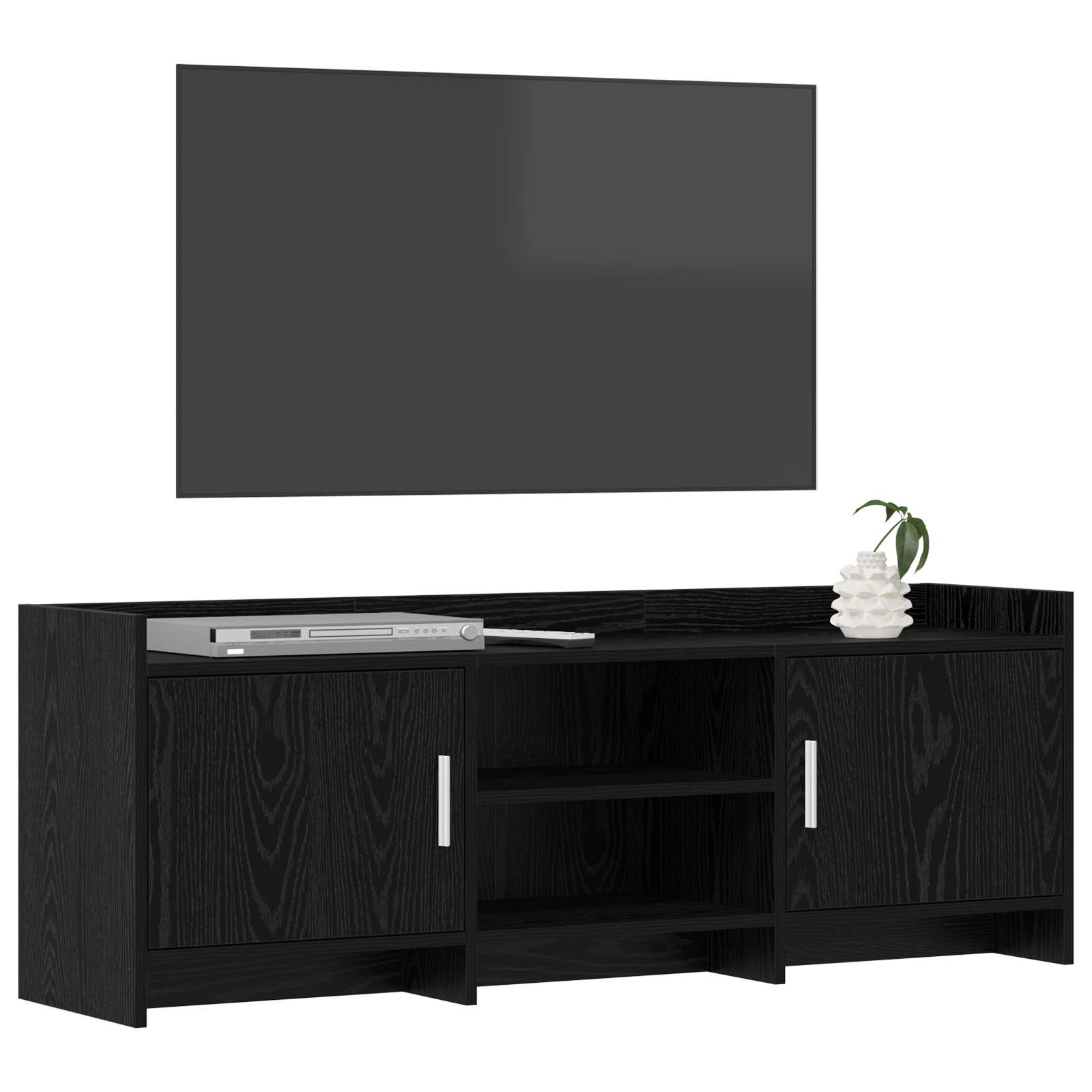 Meuble TV 130 x 33 x 47 cm Chêne noir Bois d'ingénierie
