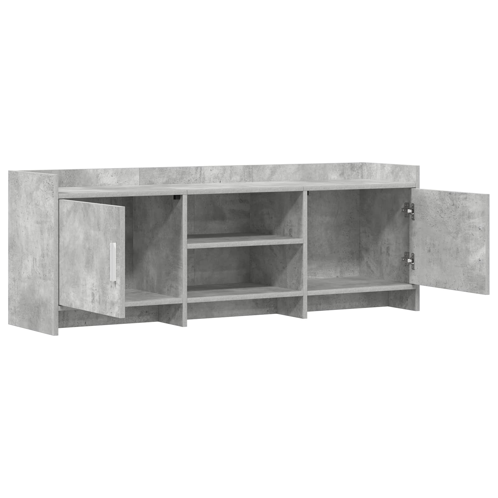 Meuble TV 130 x 33 x 47 cm Gris béton Bois d'ingénierie