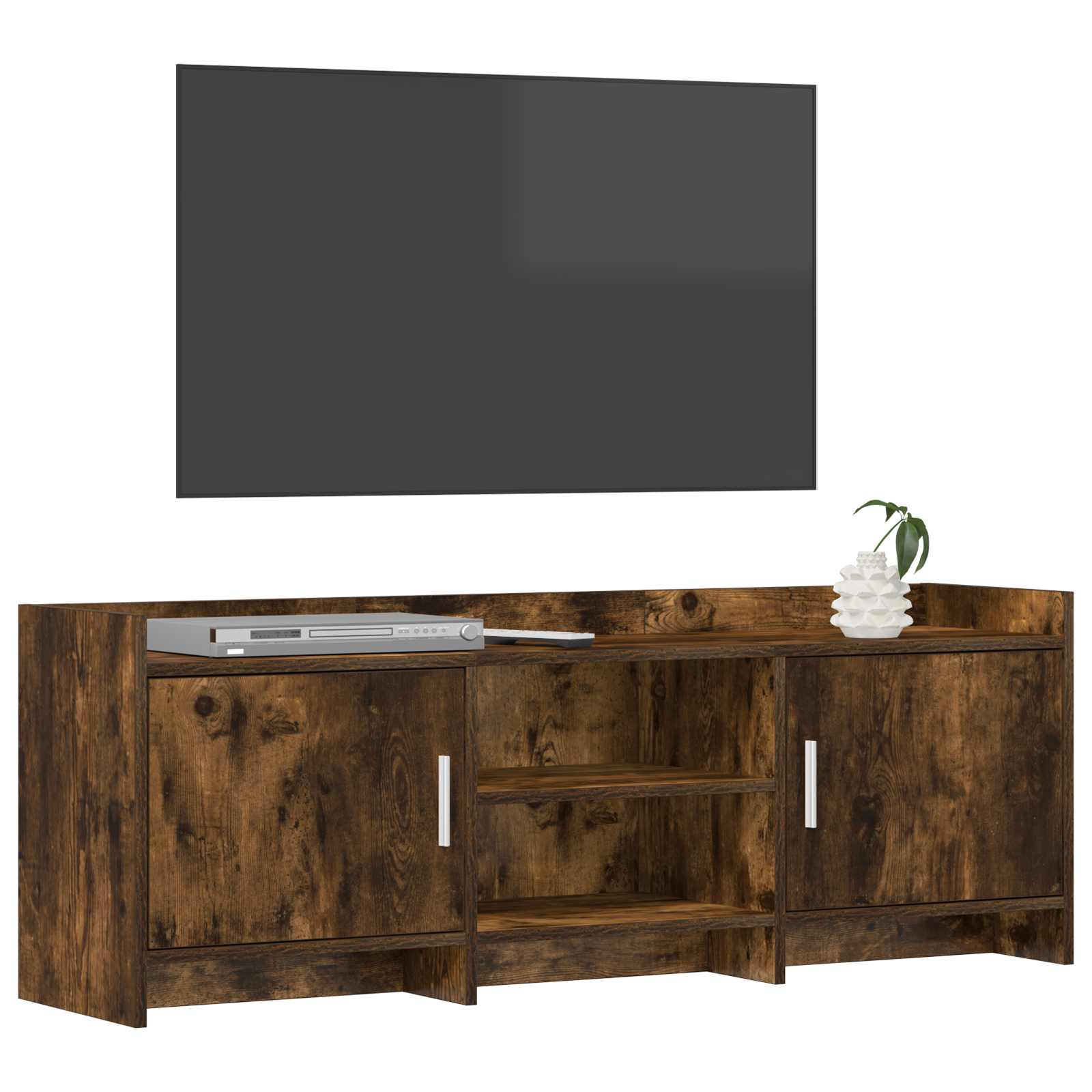 Meuble TV 130 x 33 x 47 cm Chêne fumé Bois d'ingénierie