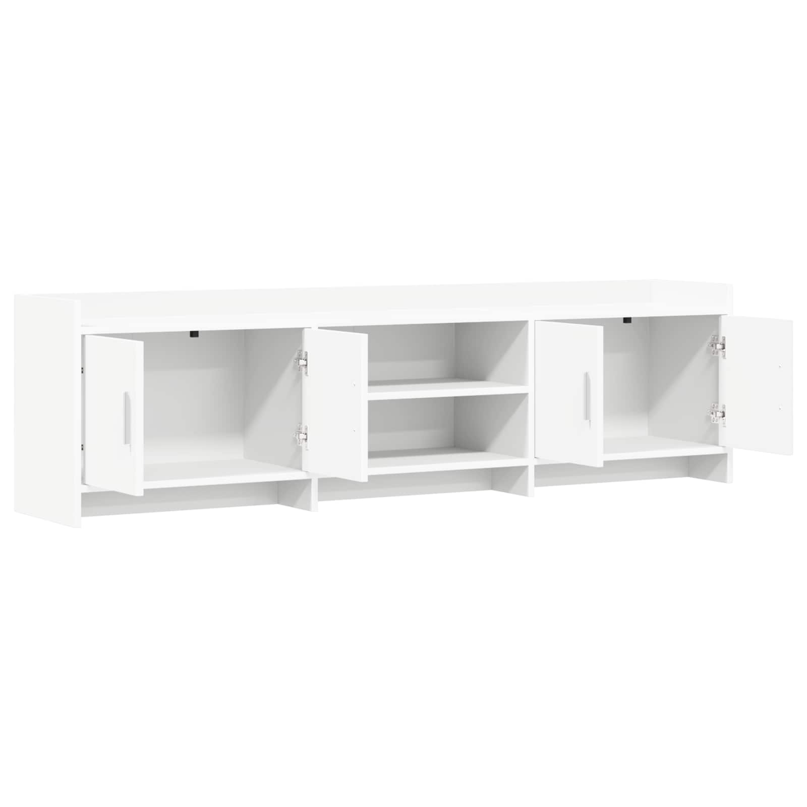 Meuble TV 168 x 33 x 47 cm Blanc Bois d'ingénierie