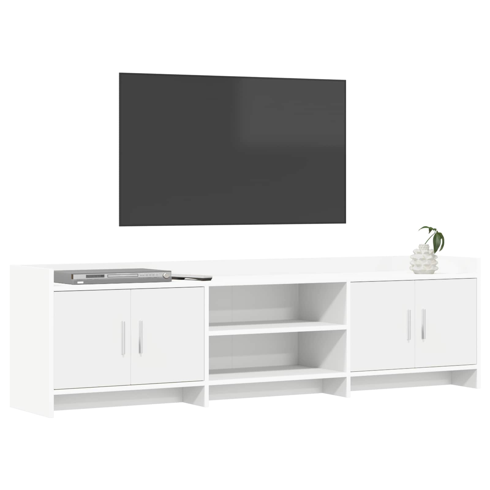 Meuble TV 168 x 33 x 47 cm Blanc Bois d'ingénierie