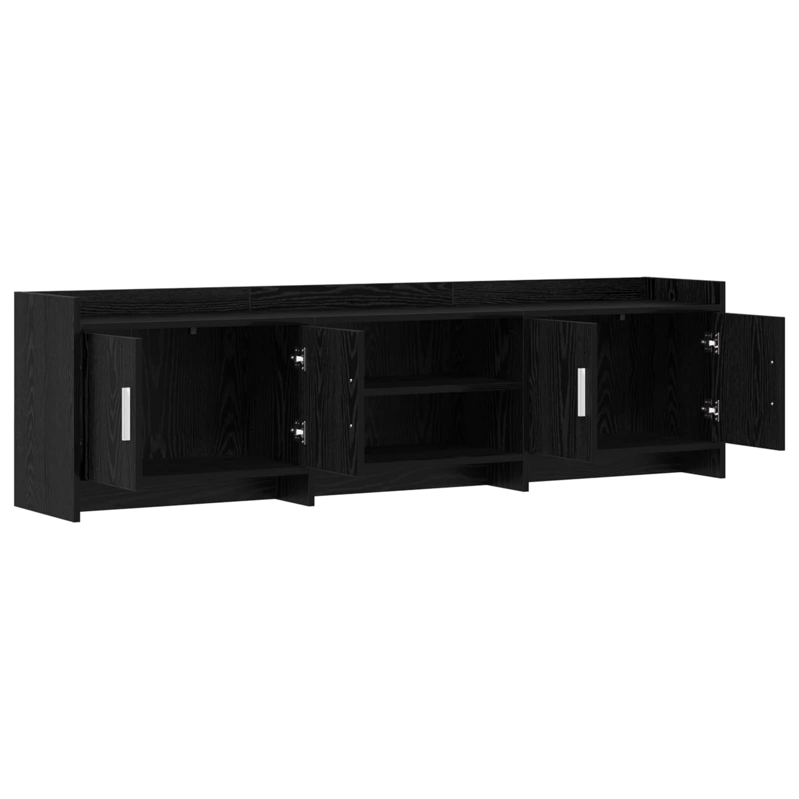 Meuble TV 168 x 33 x 47 cm Chêne noir Bois d'ingénierie