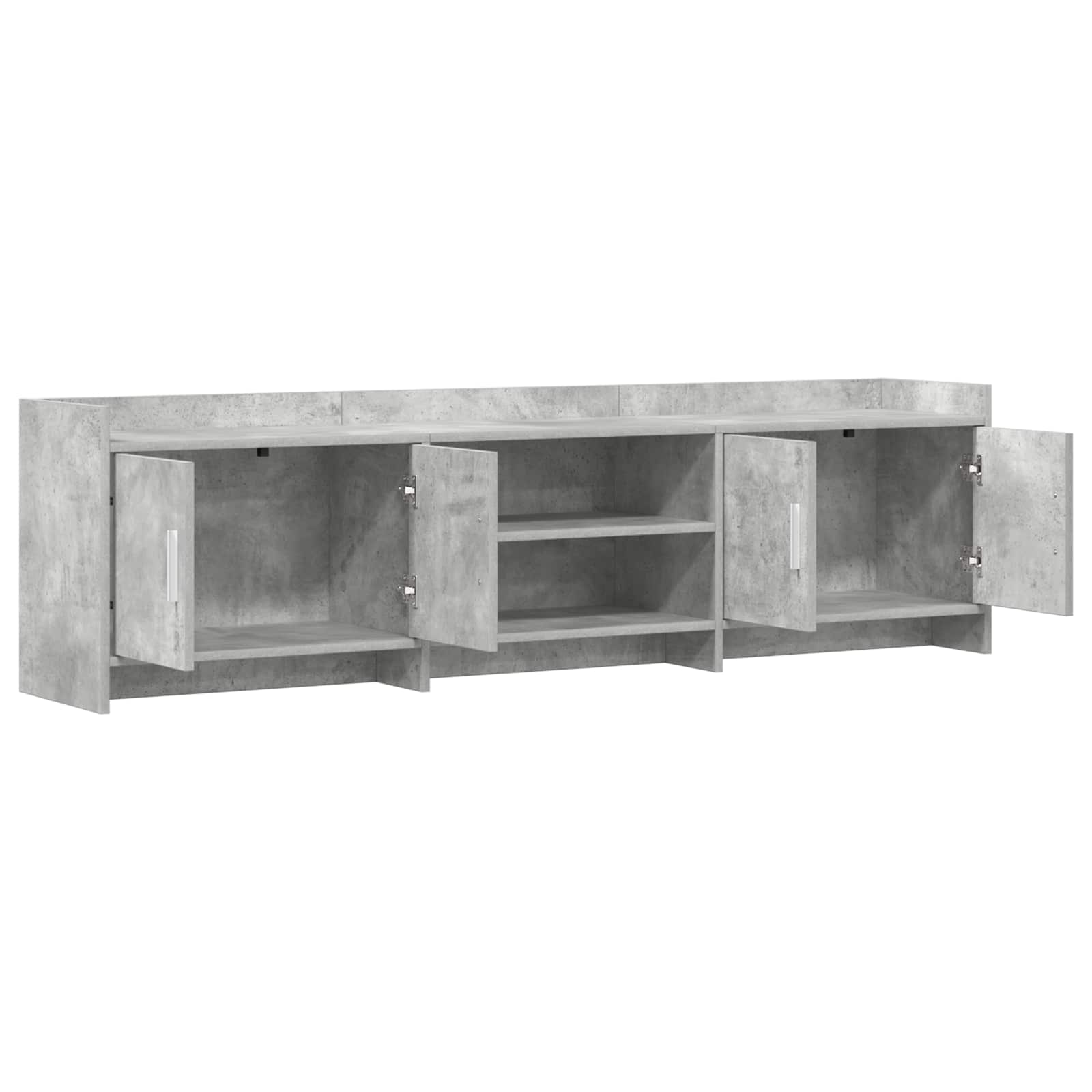 Meuble TV 168 x 33 x 47 cm Gris béton Bois d'ingénierie