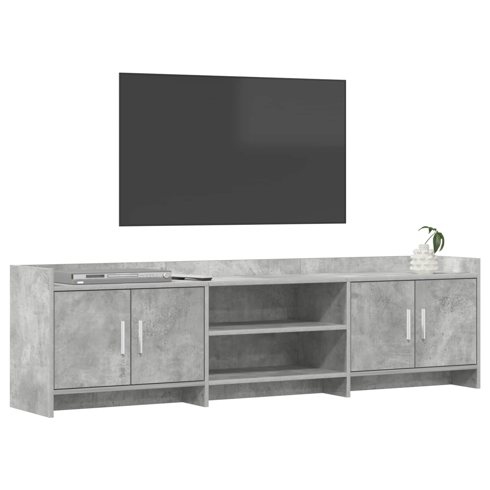 Meuble TV 168 x 33 x 47 cm Gris béton Bois d'ingénierie