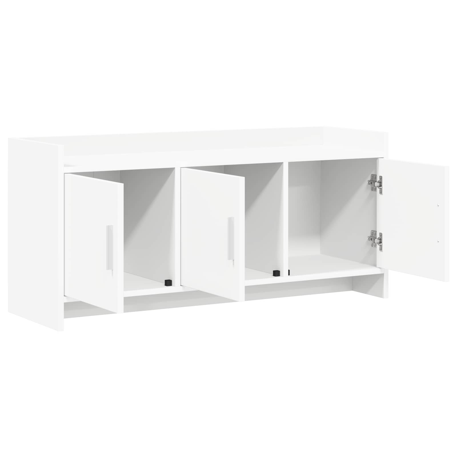 Meuble TV 102 x 33 x 47 cm Blanc Bois d'ingénierie